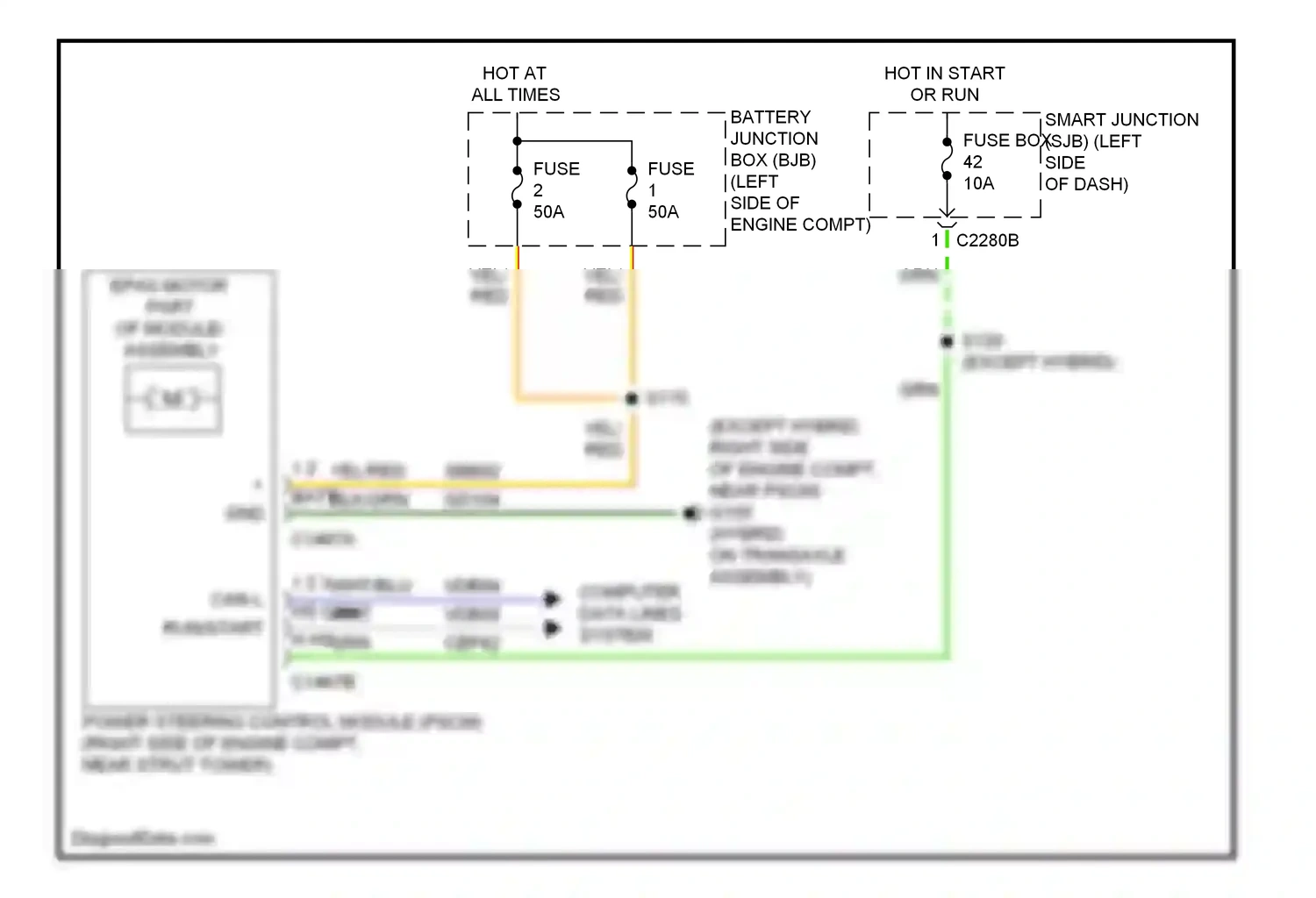 Lincoln MKZ I facelift (2009-2012) red wiring diagram  (7 of 30)