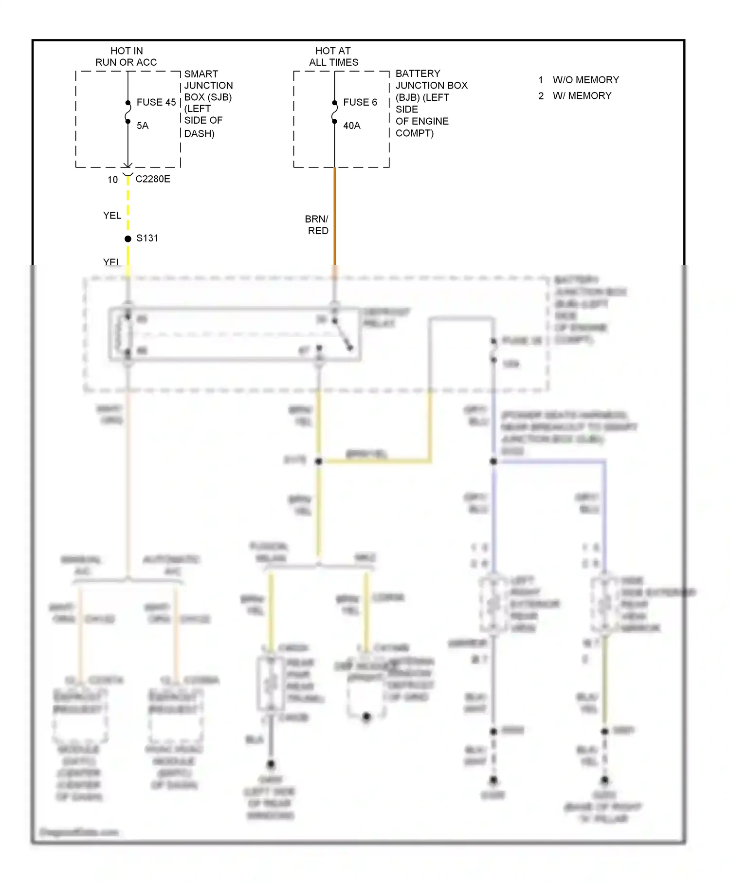 Lincoln MKZ I facelift (2009-2012) red wiring diagram  (6 of 30)