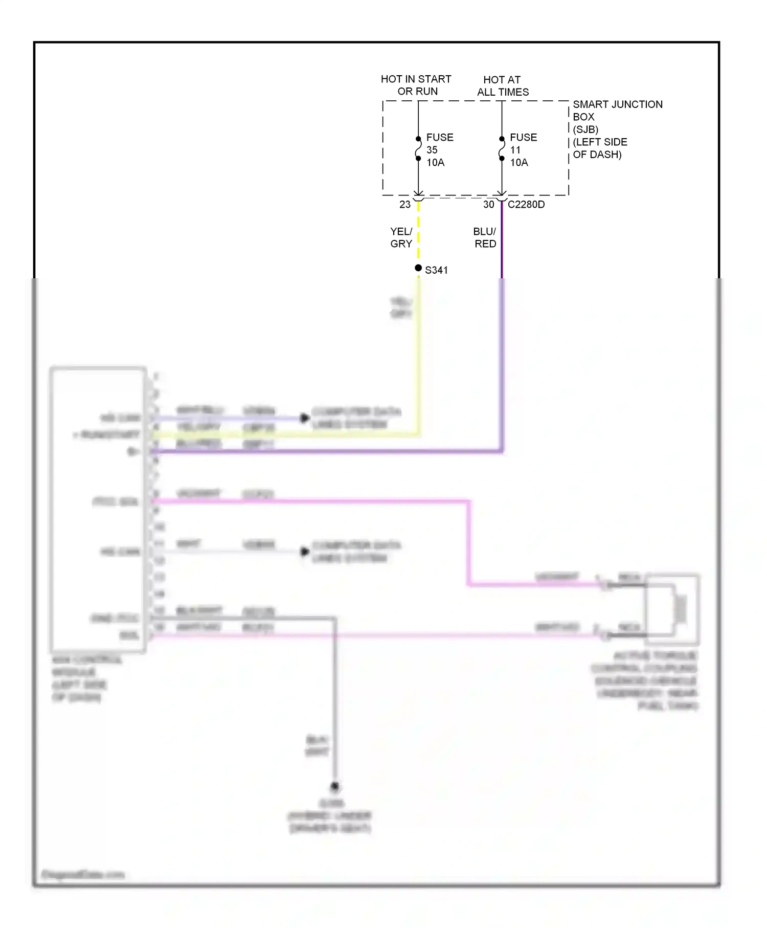 Lincoln MKZ I facelift (2009-2012) red wiring diagram  (21 of 30)