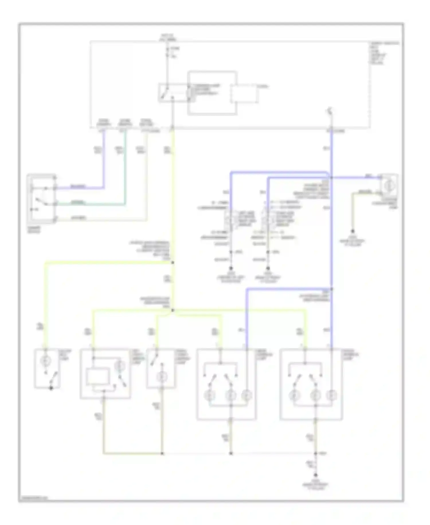 MKZ Lincoln I (2006-2009): Courtesy lamps circuit