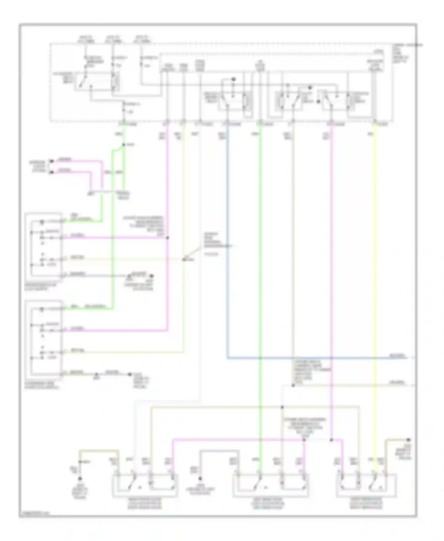MKZ Lincoln I (2006-2009): Power door locks circuit, without memory (1 of 2)