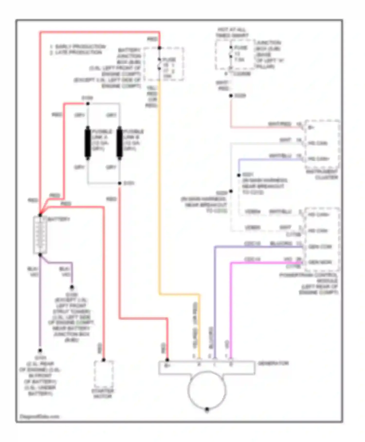 MKZ Lincoln I (2006-2009): Charging circuit