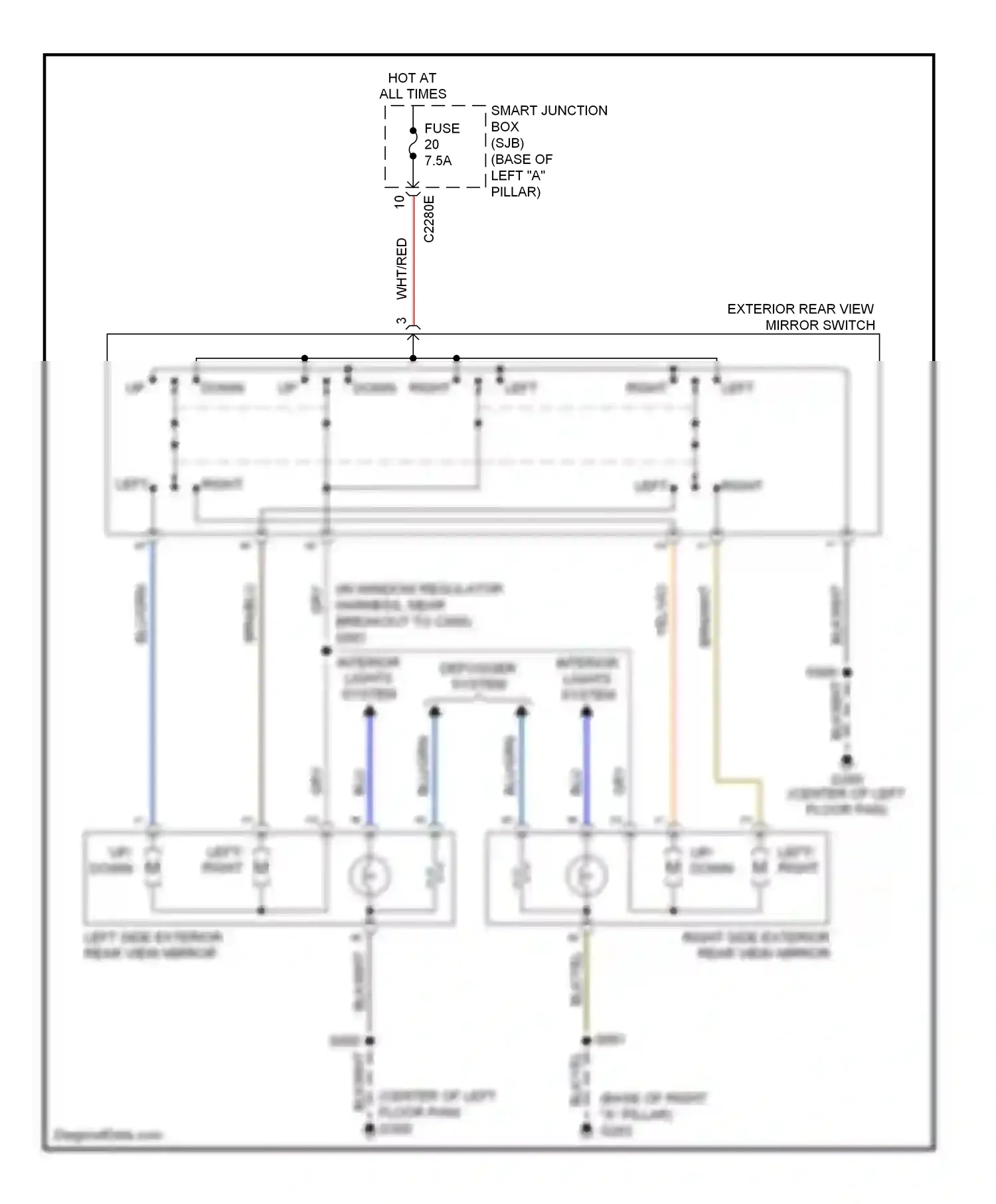 Lincoln MKZ I (2006-2009) down up wiring diagram  (1 of 3)