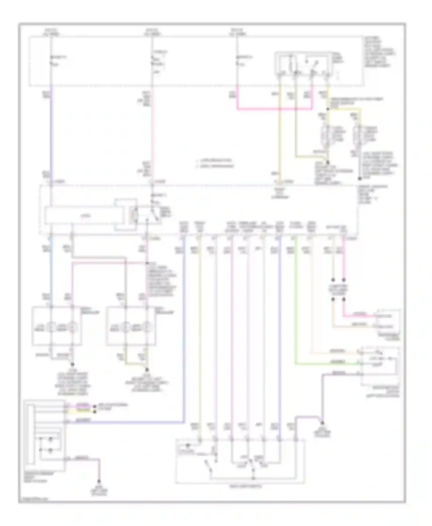 Wiring diagram low beam high beam for Lincoln MKZ I (2006-2009) (1 of 2)