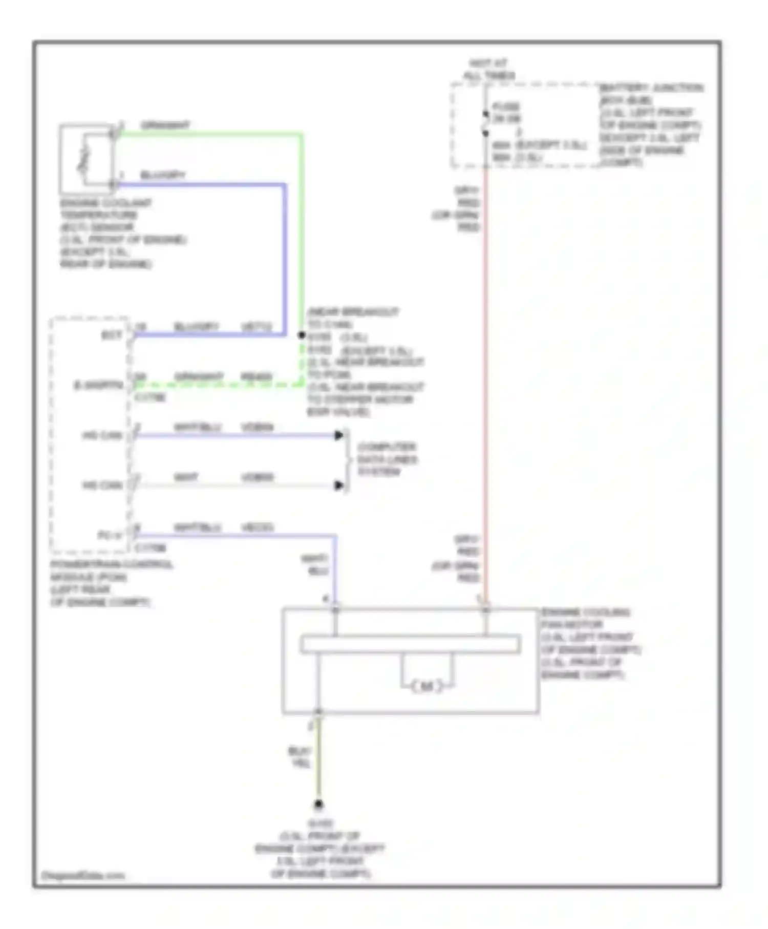 Wiring diagram red for Lincoln MKZ I (2006-2009) (11 of 39)