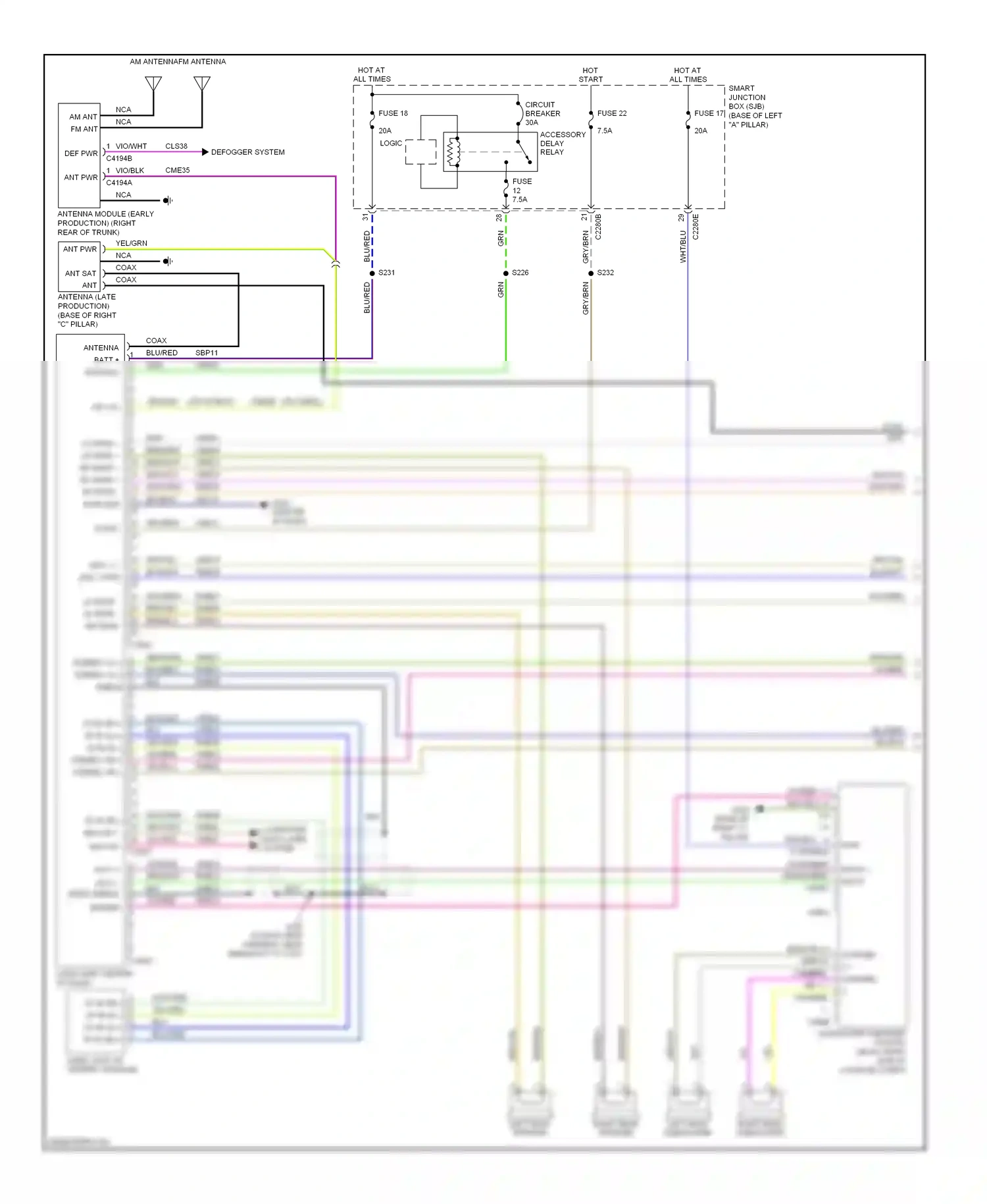 Lincoln MKZ I (2006-2009) smart junction wiring diagram  (1 of 7)