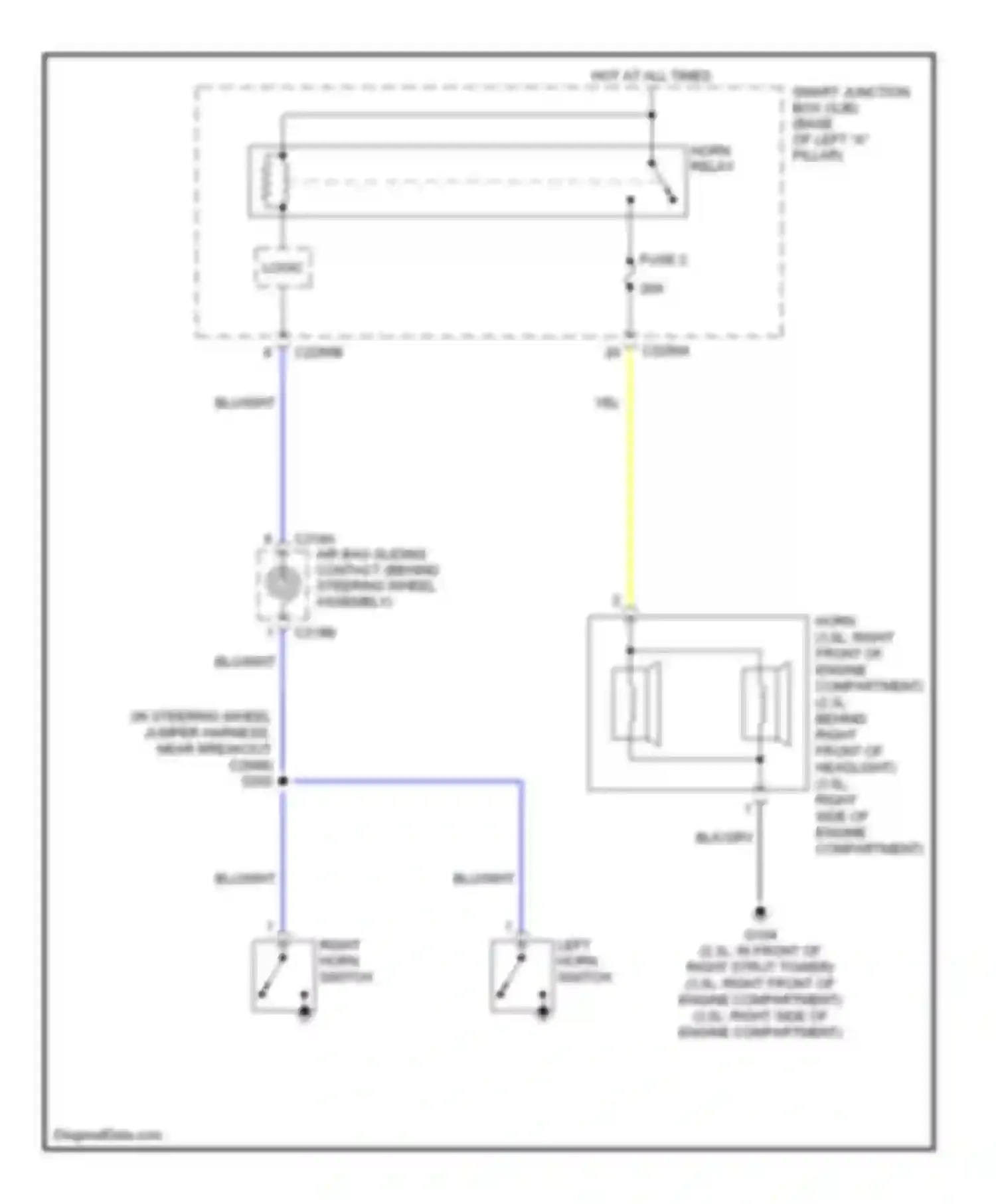 Wiring diagram yel for Lincoln MKZ I (2006-2009) (26 of 57)