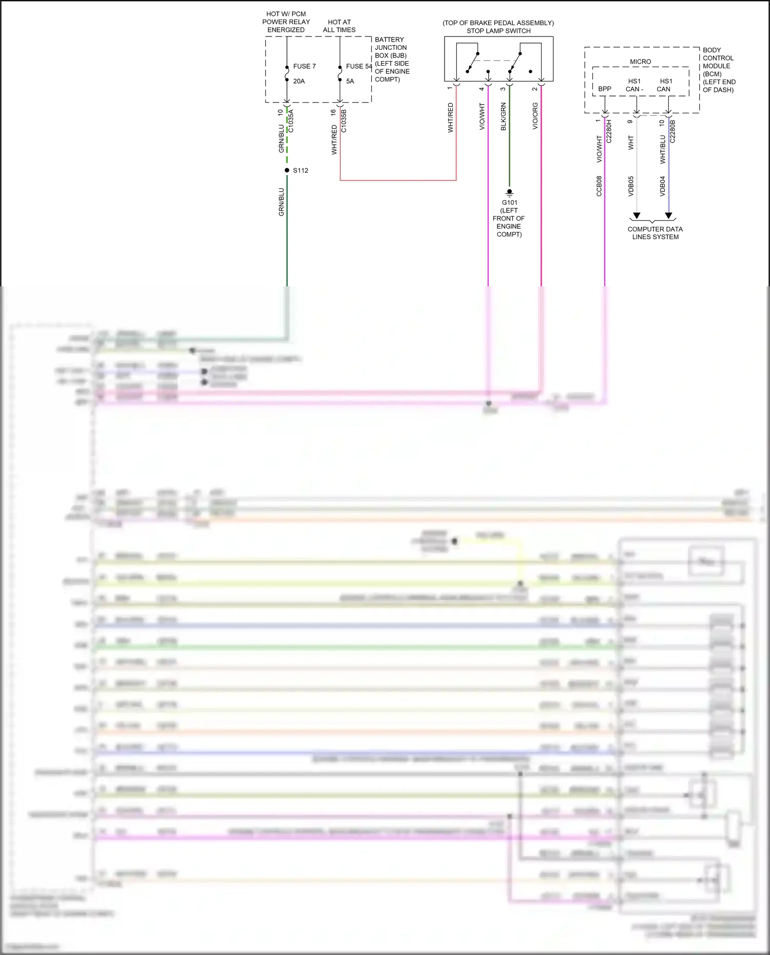 Lincoln MKZ II facelift (2016-2020) blu/grn wiring diagram  (54 of 60)