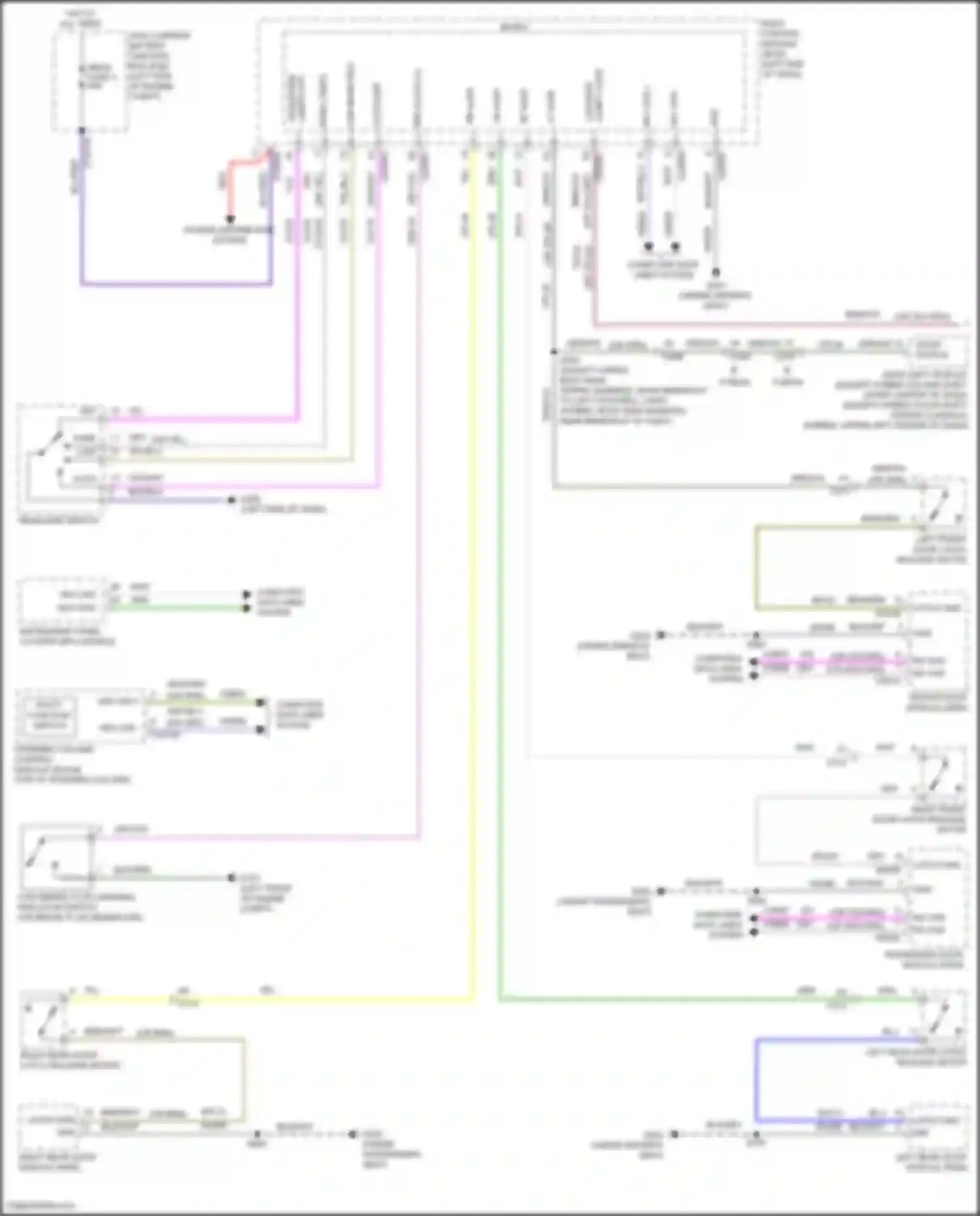 Wiring diagram door status for Lincoln MKZ II facelift (2016-2020) (2 of 4)