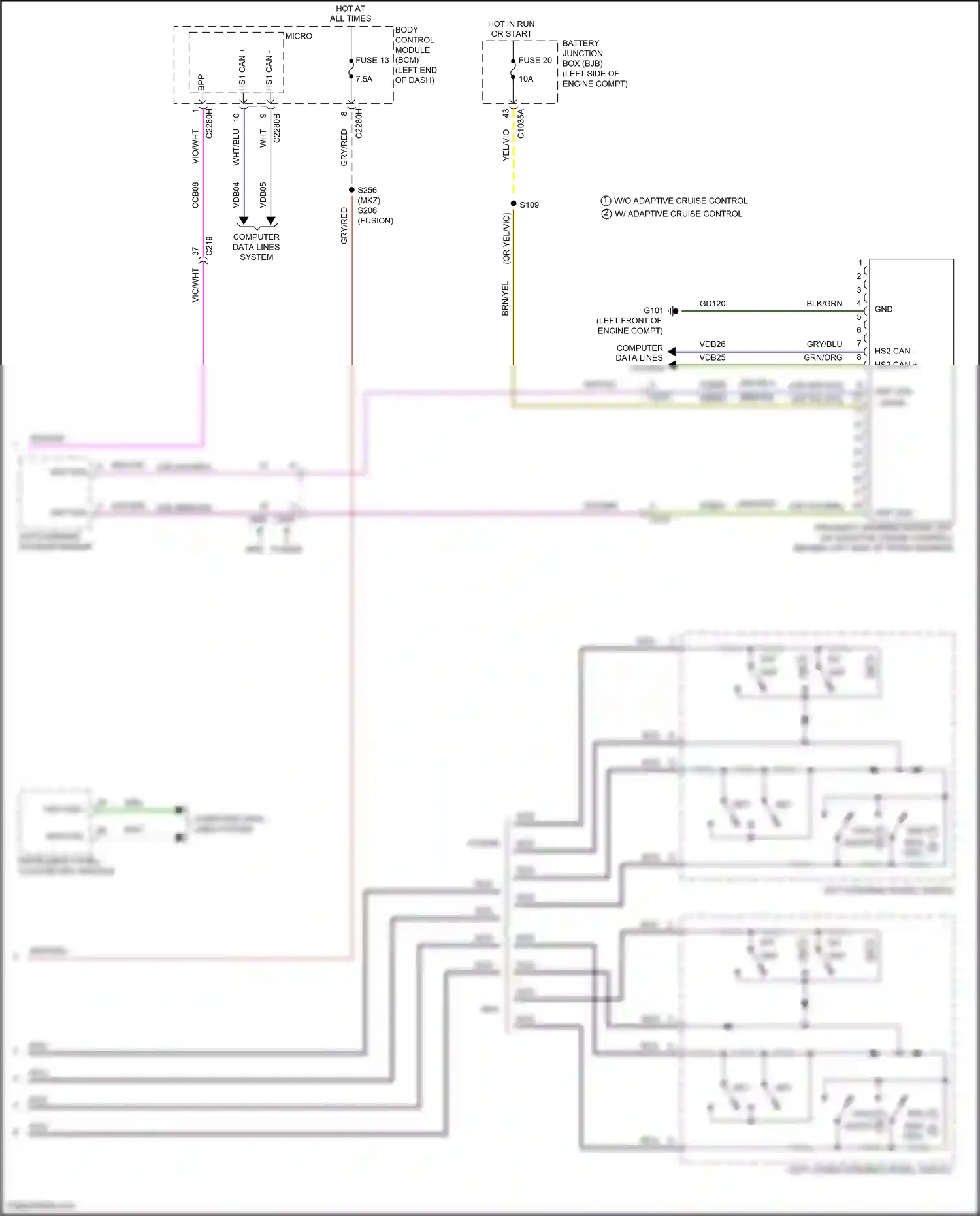 Lincoln MKZ II facelift (2016-2020) gap dn wiring diagram  (2 of 2)