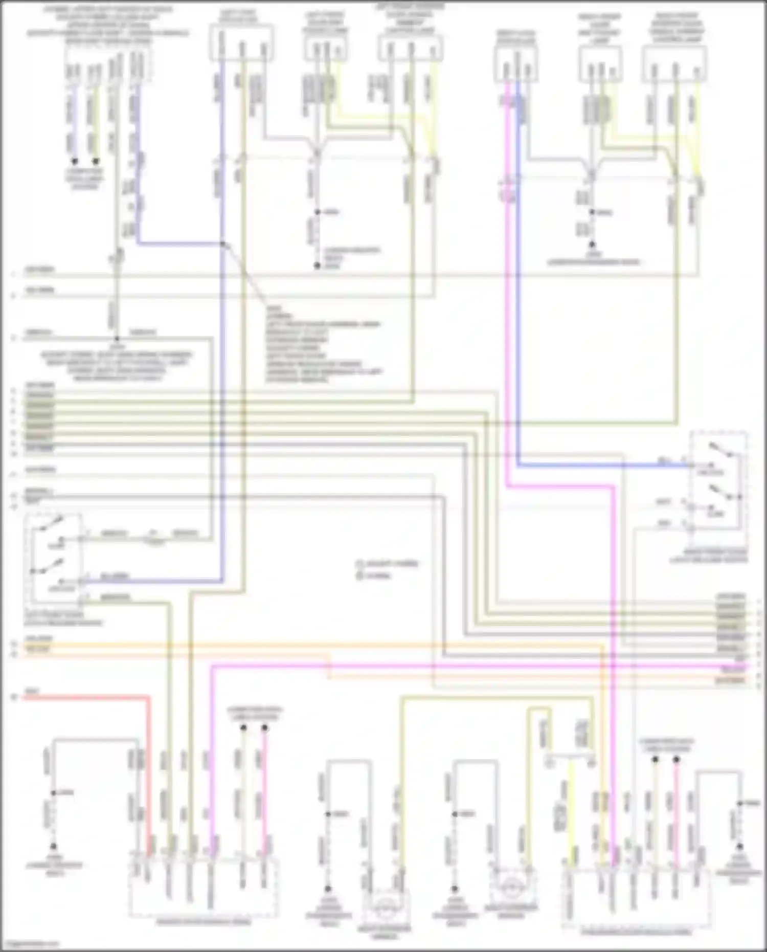 Wiring diagram left front door latch release motor for Lincoln MKZ II facelift (2016-2020) (3 of 6)