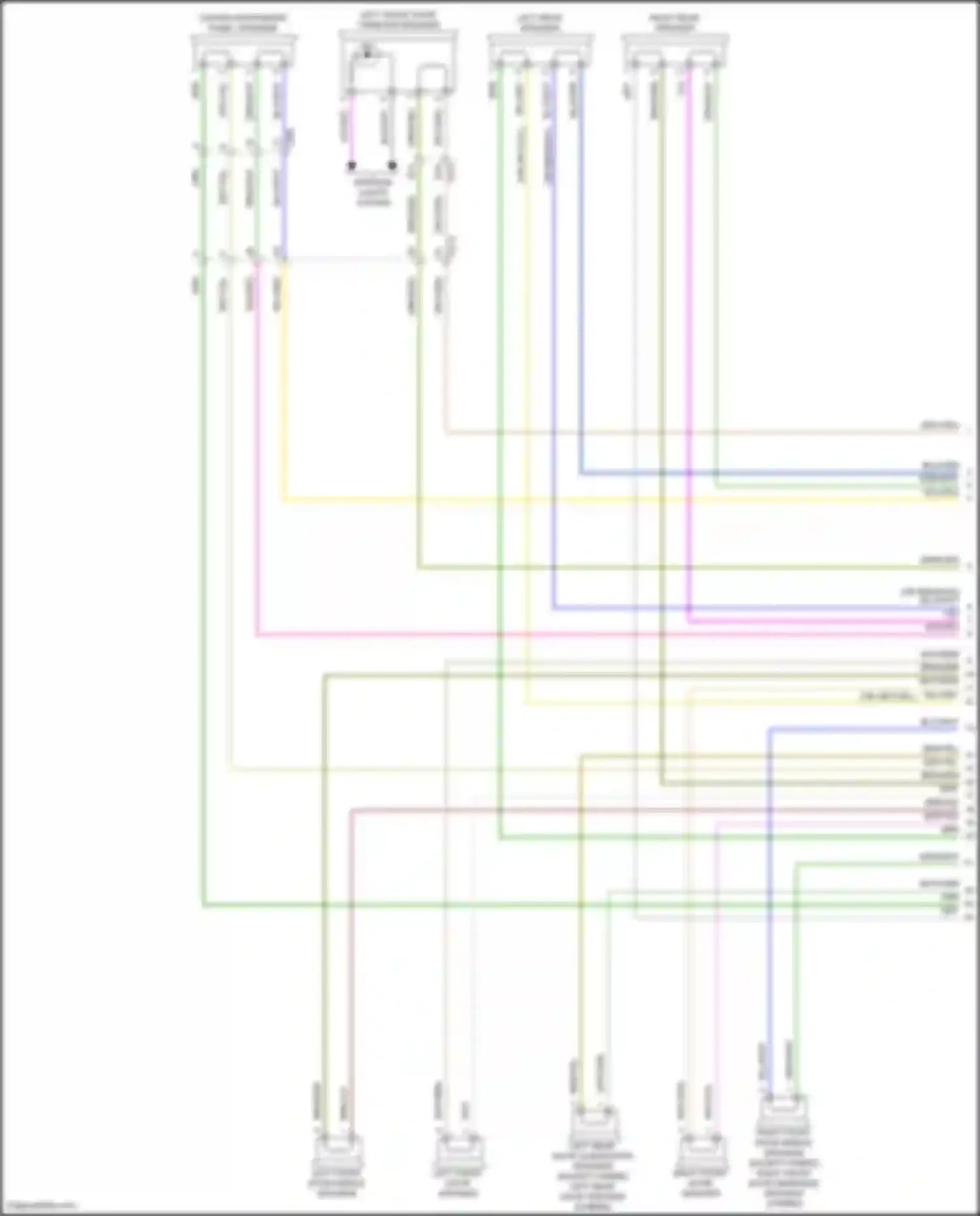 Wiring diagram left rear door speaker for Lincoln MKZ II facelift (2016-2020) (4 of 4)