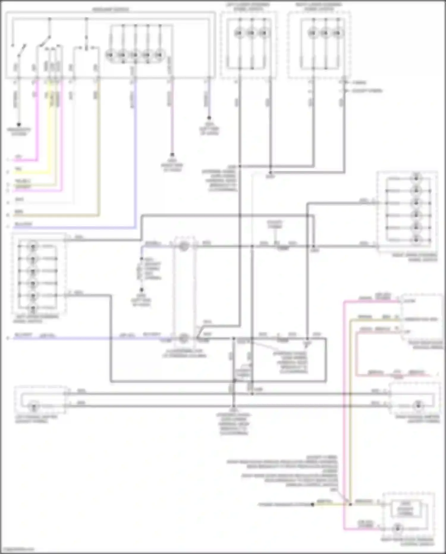 Wiring diagram left upper steering for Lincoln MKZ II facelift (2016-2020) (1 of 1)