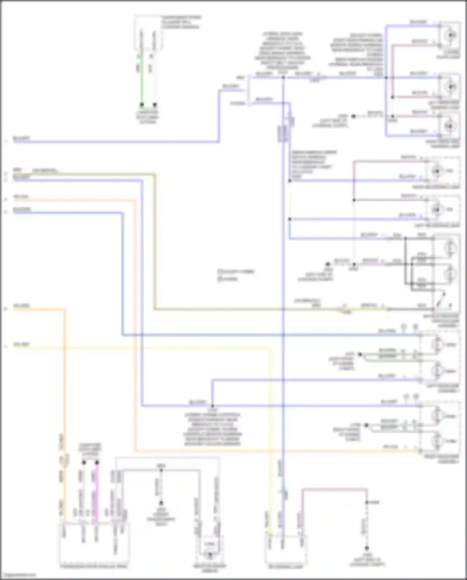 Wiring diagram license plate lamp for Lincoln MKZ II facelift (2016-2020) (1 of 4)