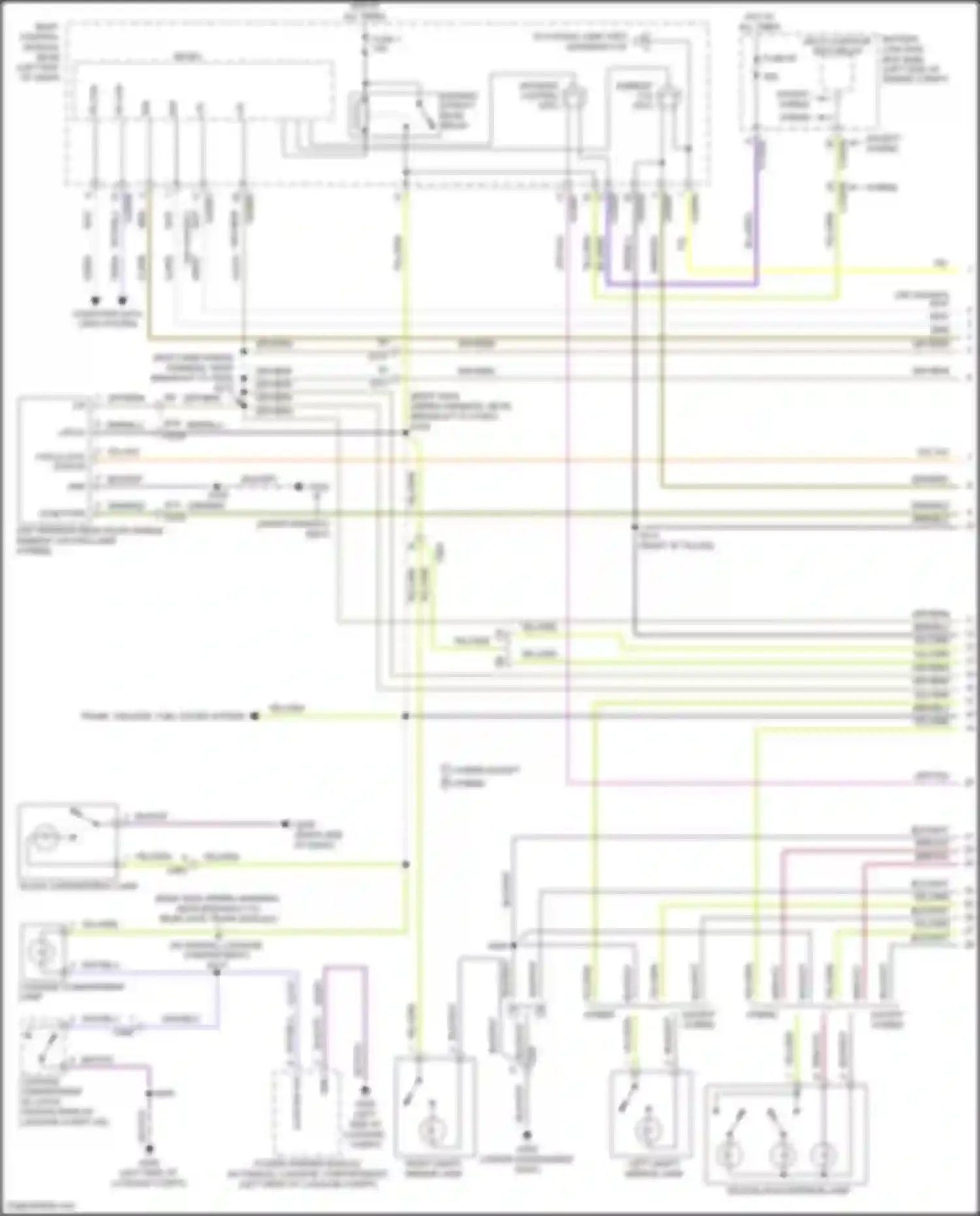 Wiring diagram second row interior lamp for Lincoln MKZ II facelift (2016-2020) (1 of 5)