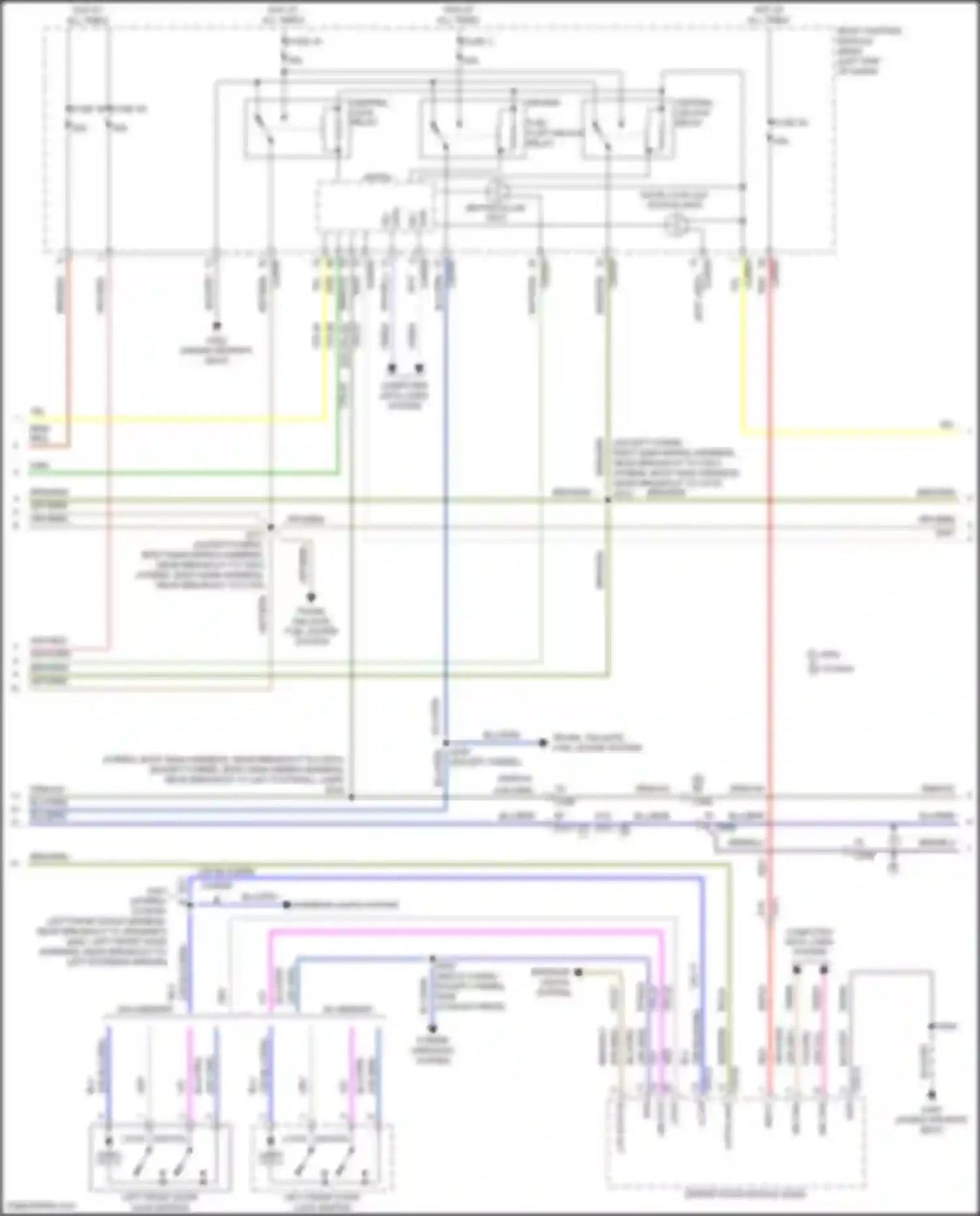 Wiring diagram w/o memory for Lincoln MKZ II facelift (2016-2020) (1 of 3)