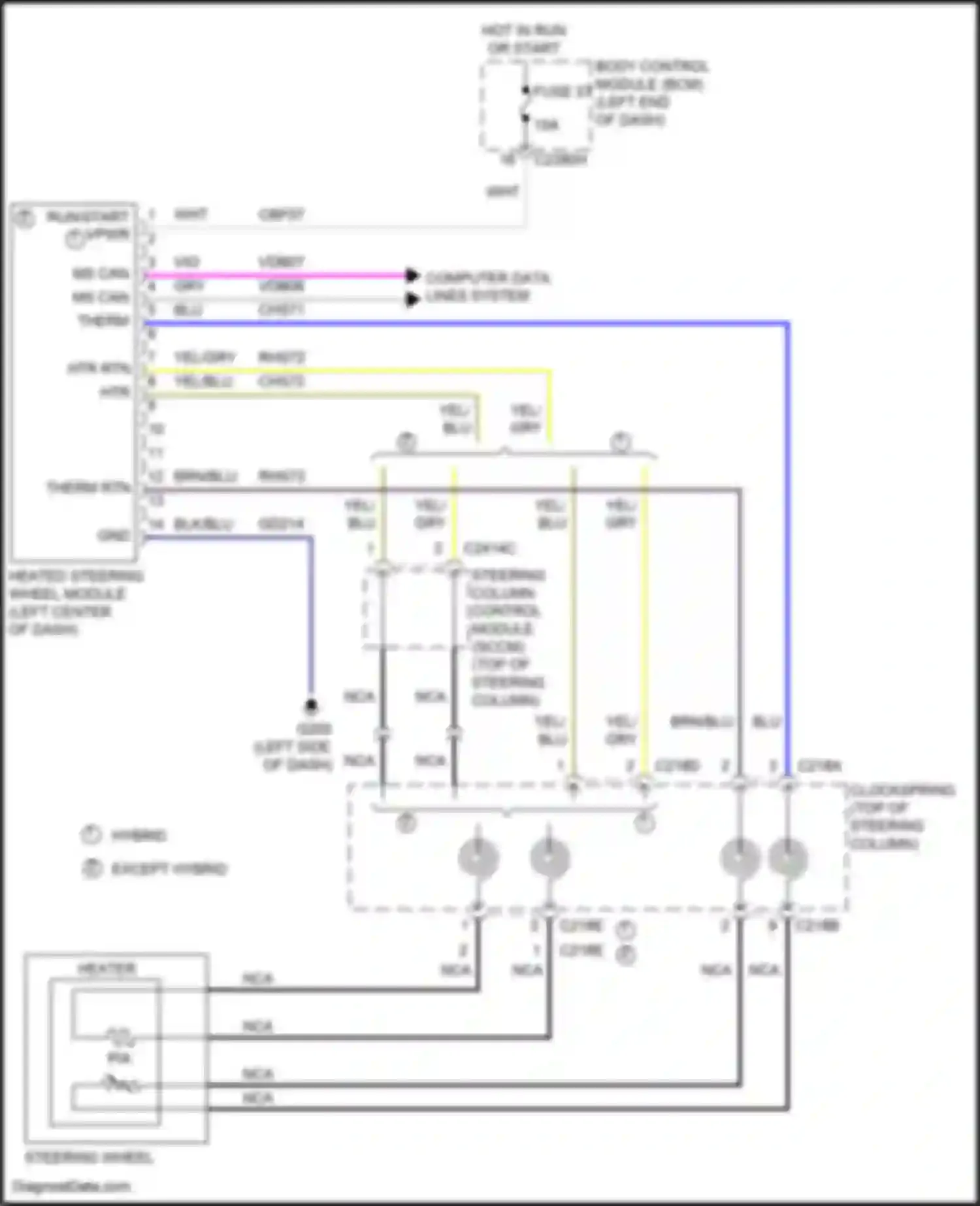 Wiring diagram yel/blu for Lincoln MKZ II facelift (2016-2020) (35 of 61)