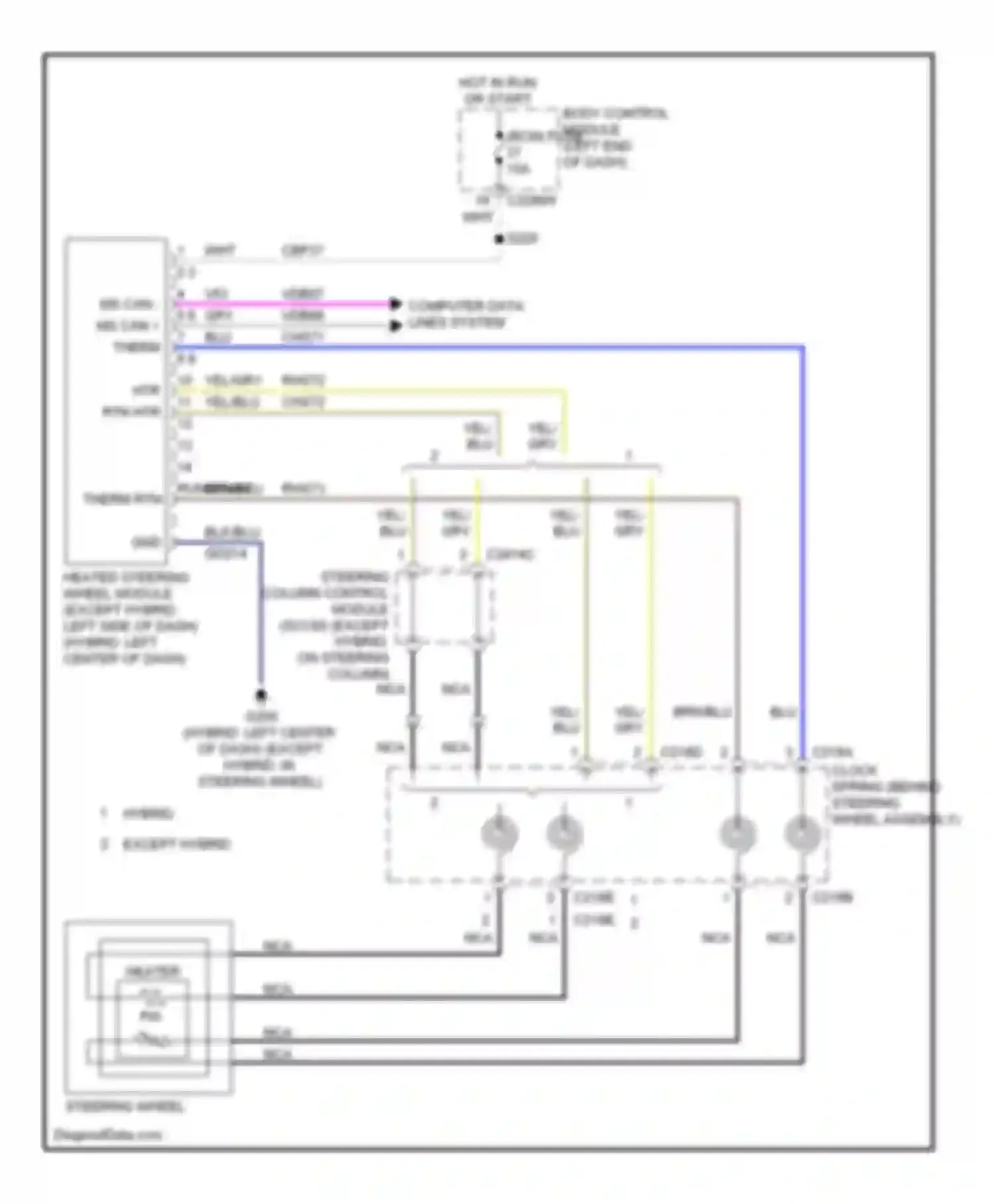 MKZ Lincoln II (2012-2016): Heated steering wheel circuit