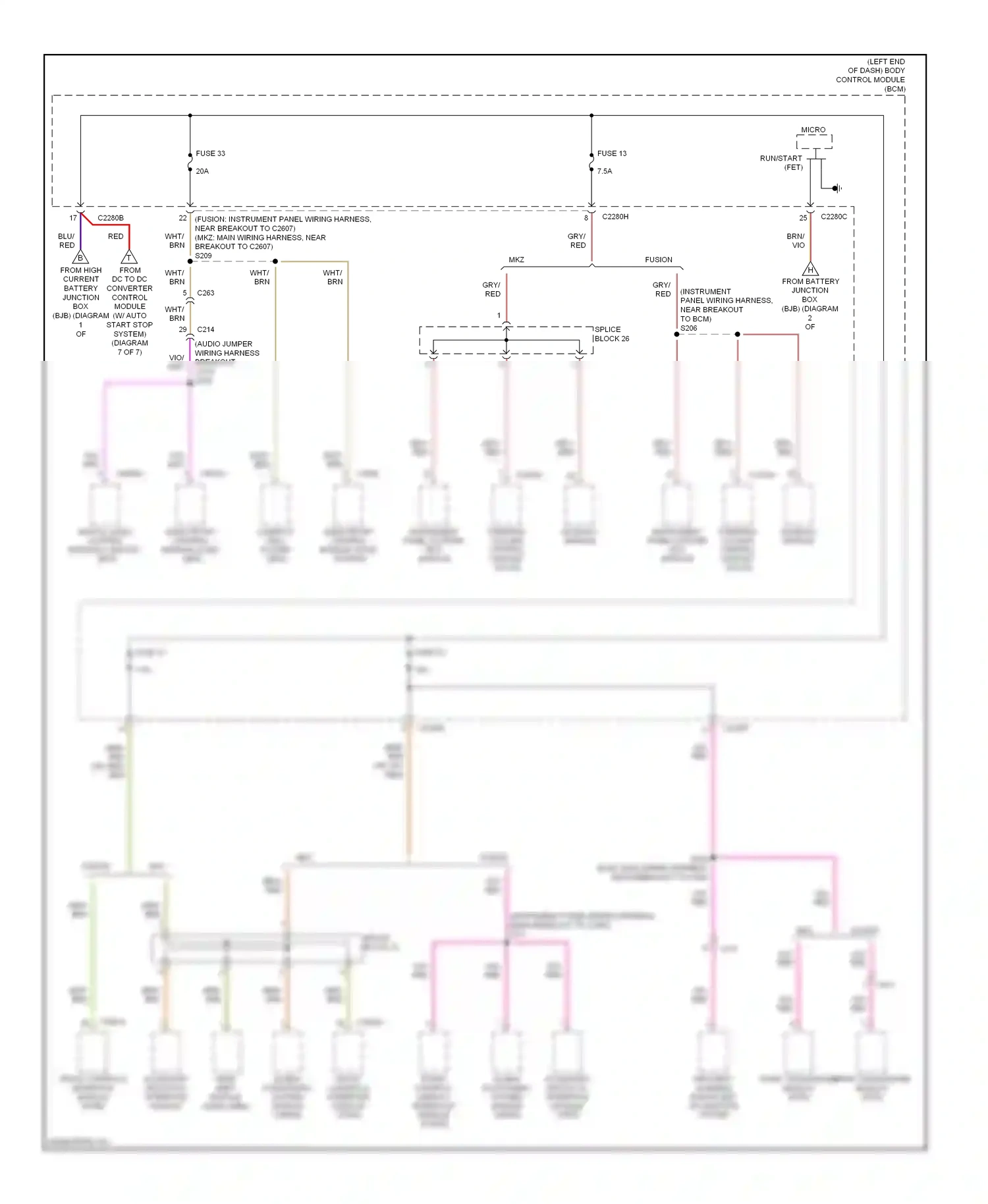 Lincoln MKZ II (2012-2016) accessory gear protocol shift interface module module (gsm) (apim) wiring diagram  (1 of 2)