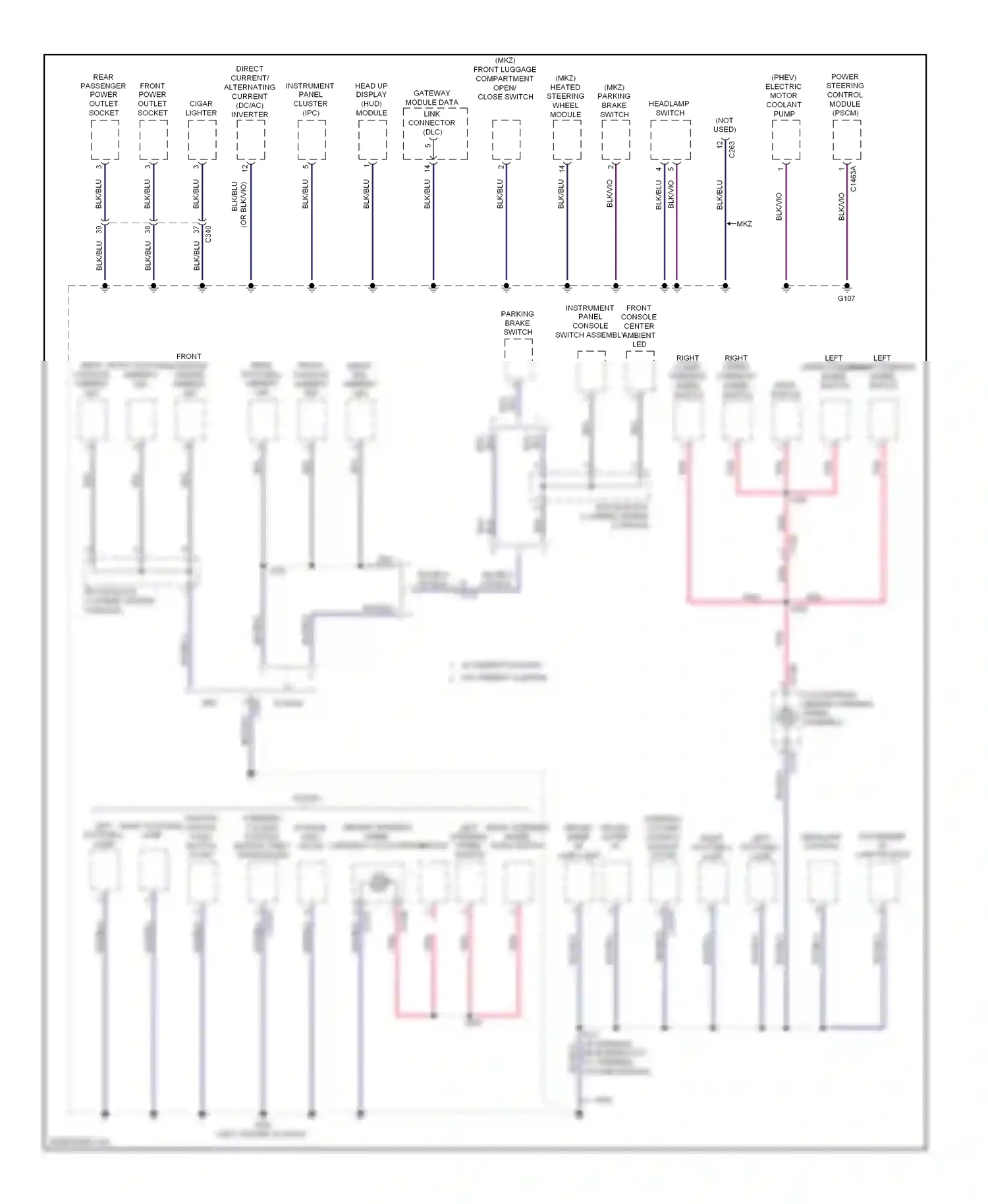 Lincoln MKZ II (2012-2016) blu/ blk wiring diagram  (5 of 5)