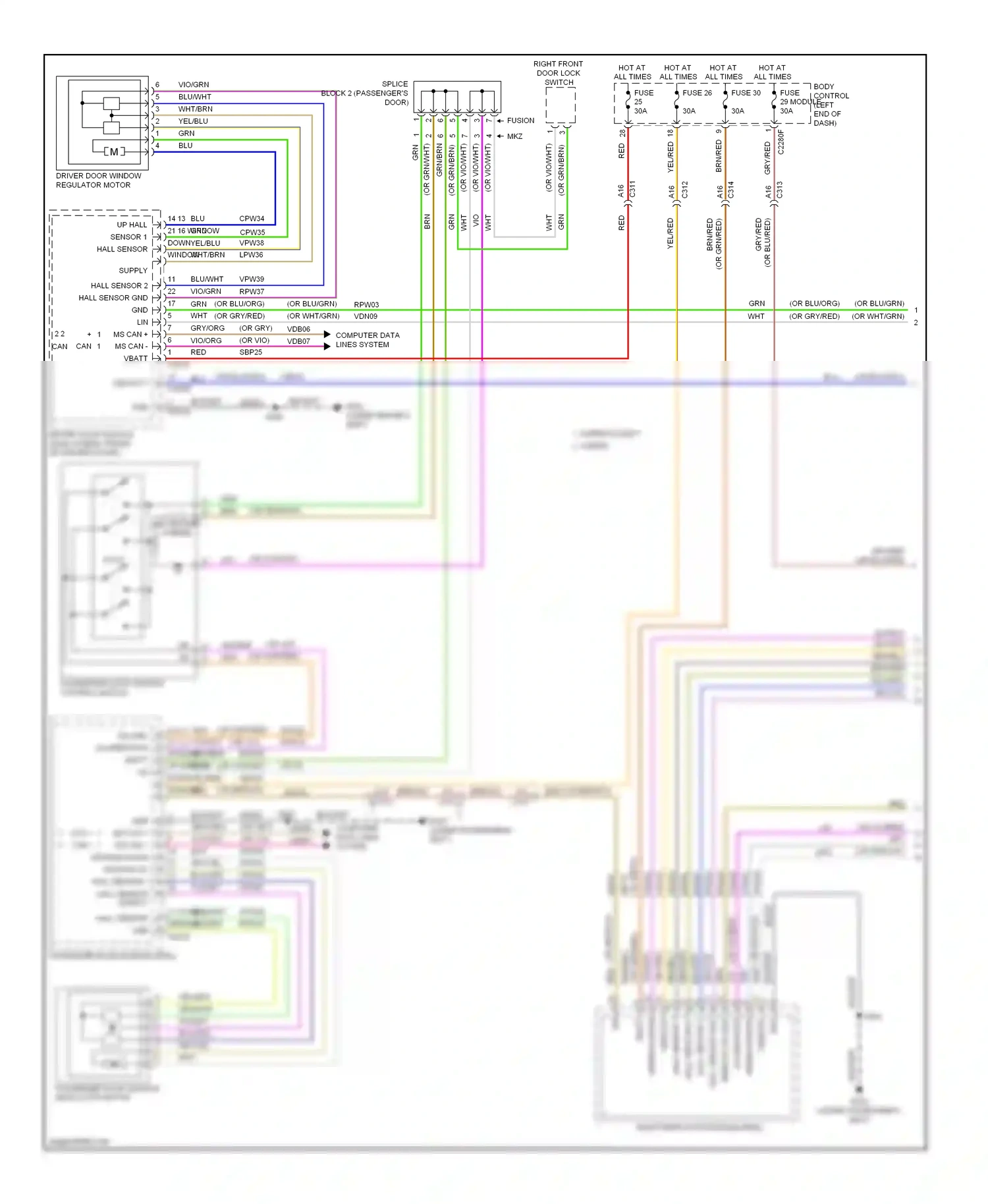 Lincoln MKZ II (2012-2016) blu wiring diagram  (77 of 103)
