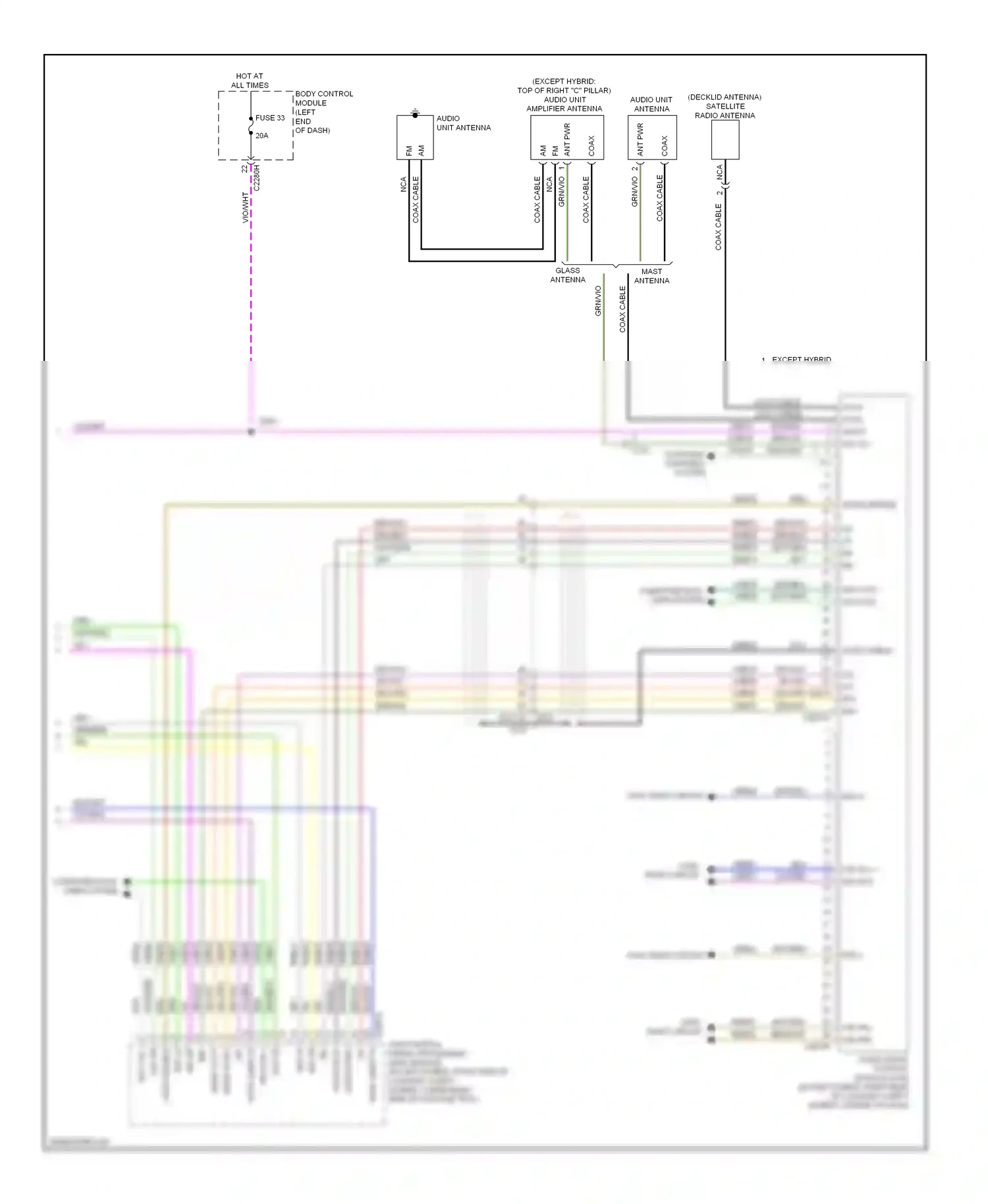 Lincoln MKZ II (2012-2016) coax cable wiring diagram  (2 of 7)