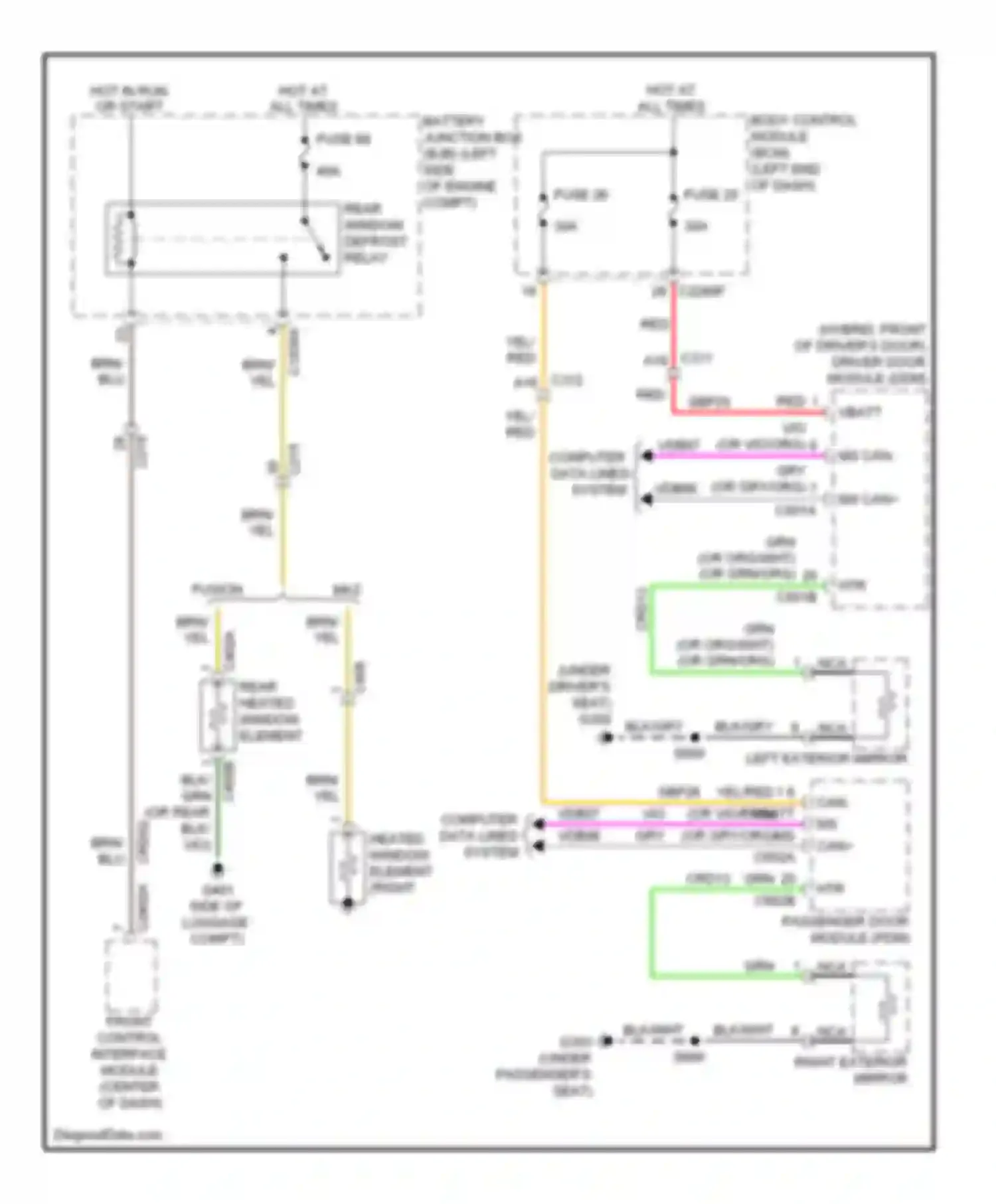 Wiring diagram computer data lines system for Lincoln MKZ II (2012-2016) (42 of 130)