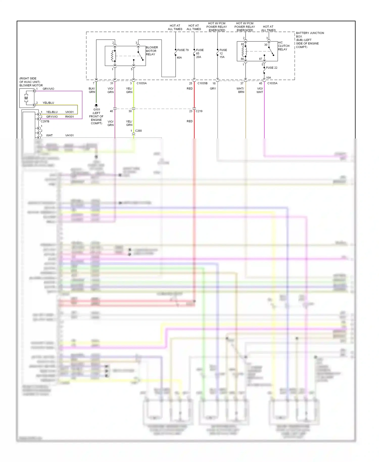 Lincoln MKZ II (2012-2016) front controls interface module (center of dash) wiring diagram  (1 of 2)