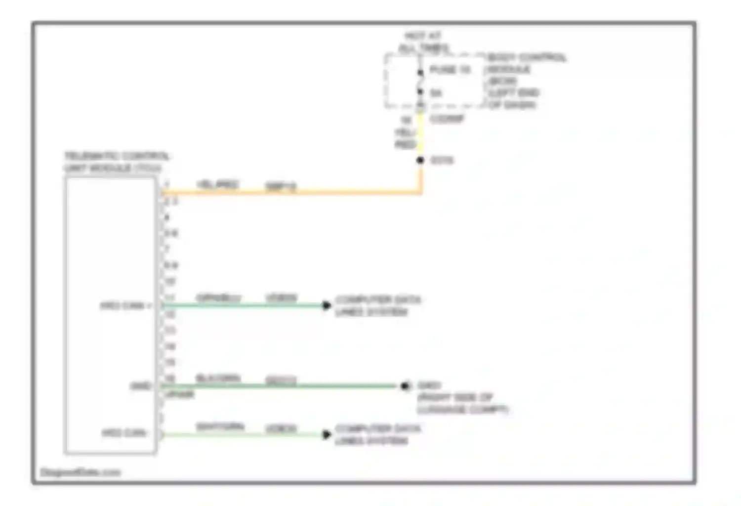 Wiring diagram fuse 10 for Lincoln MKZ II (2012-2016) (1 of 9)
