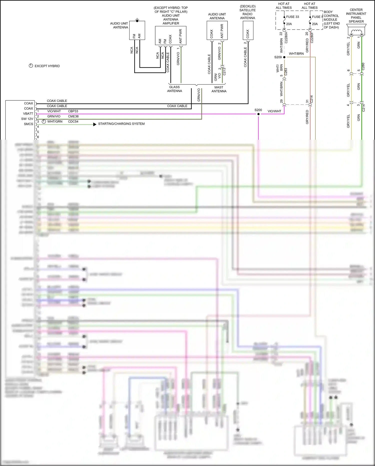 Lincoln MKZ II (2012-2016) input wiring diagram  (2 of 3)