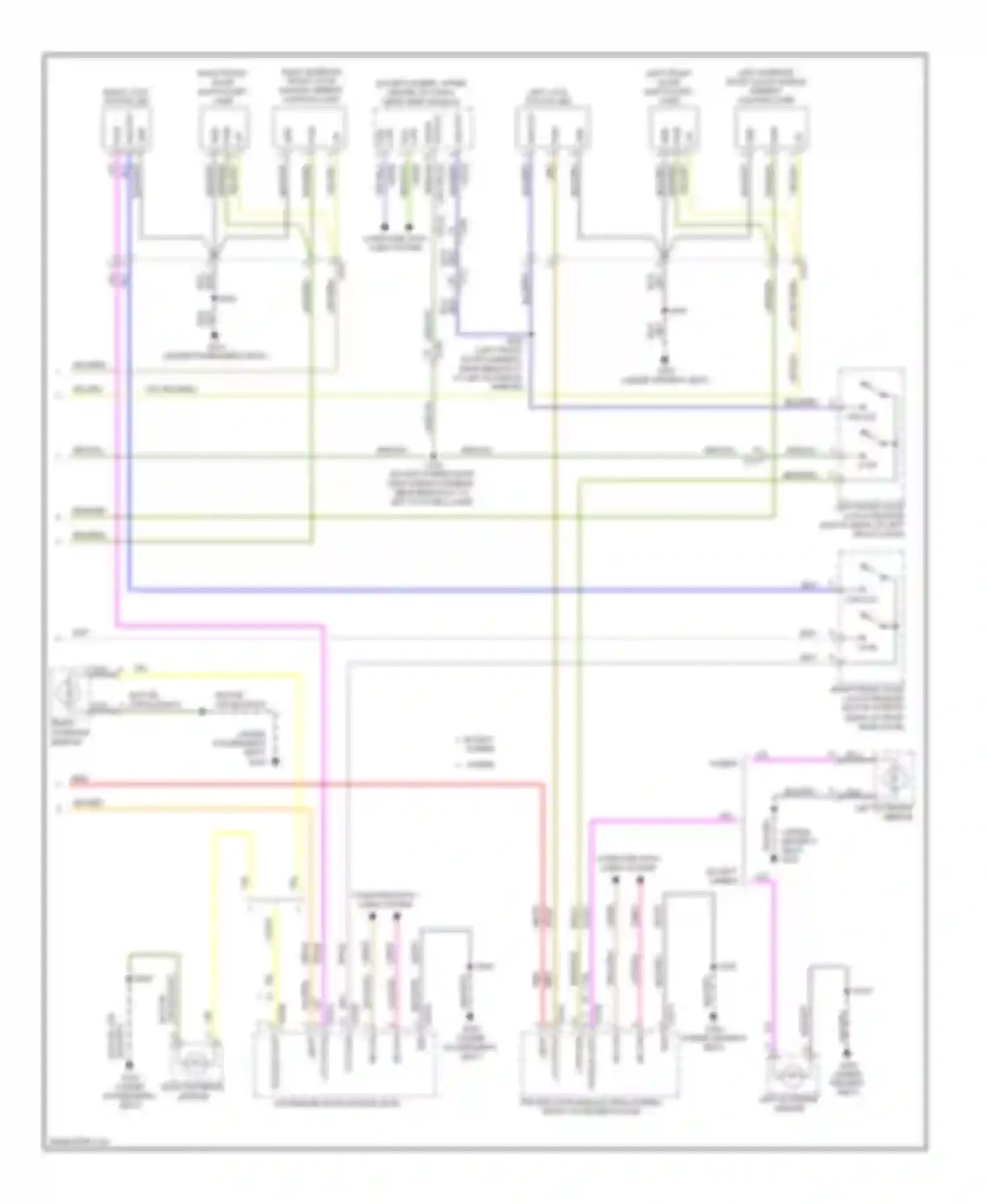 Wiring diagram left interior front door handle ambient lighting lamp for Lincoln MKZ II (2012-2016) (1 of 1)
