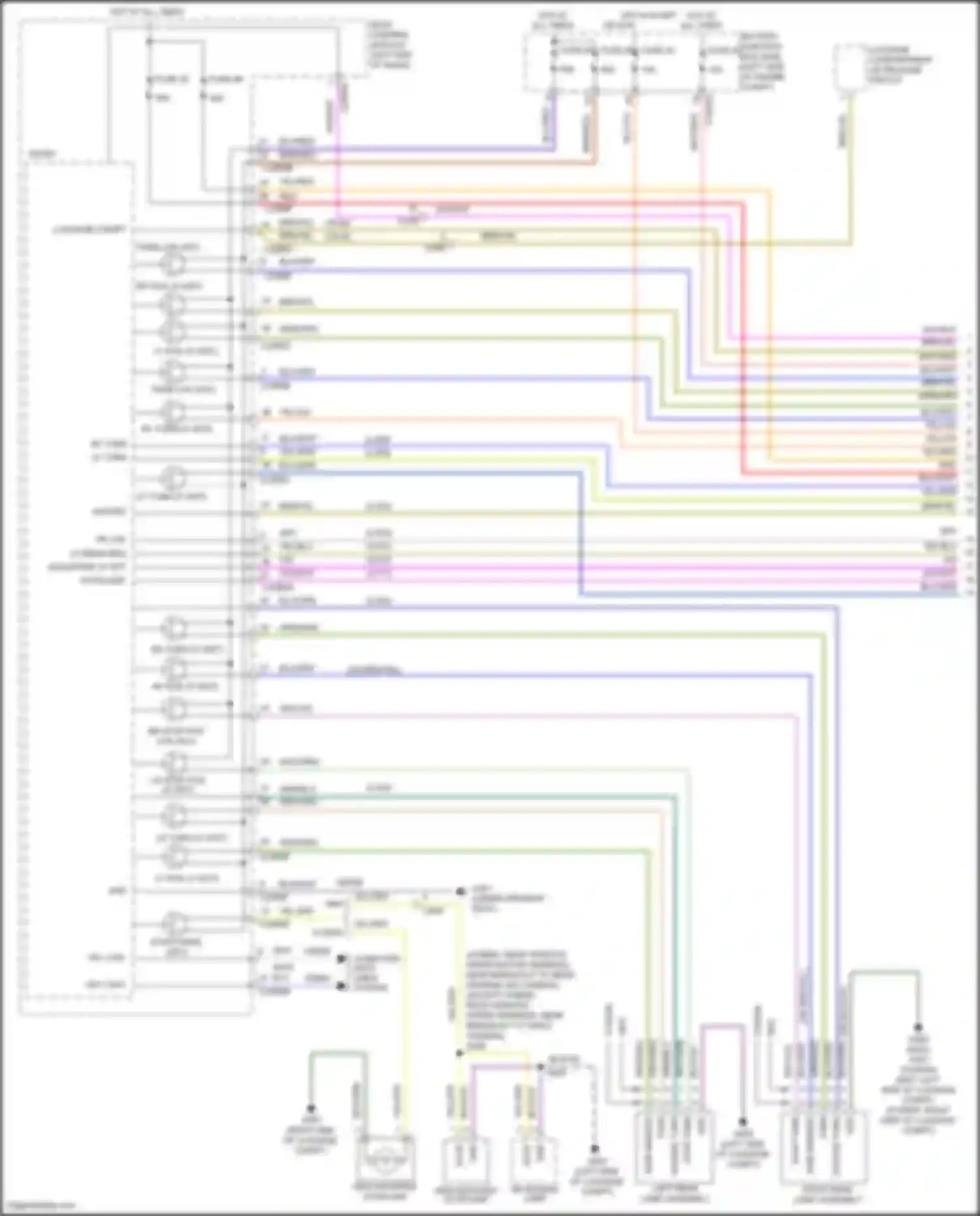Wiring diagram left rear lamp assembly for Lincoln MKZ II (2012-2016) (2 of 2)