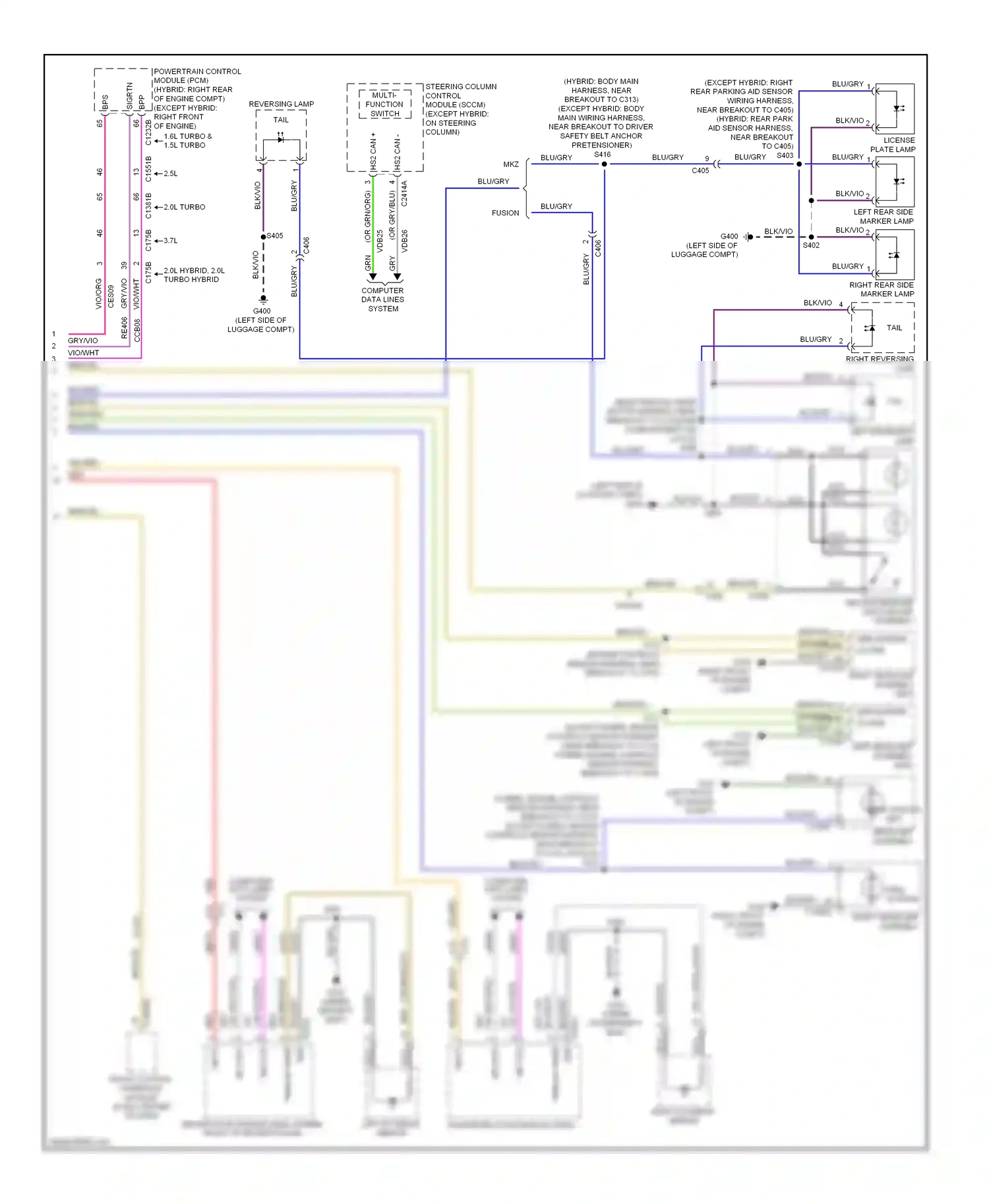 Lincoln MKZ II (2012-2016) nca wiring diagram  (103 of 113)