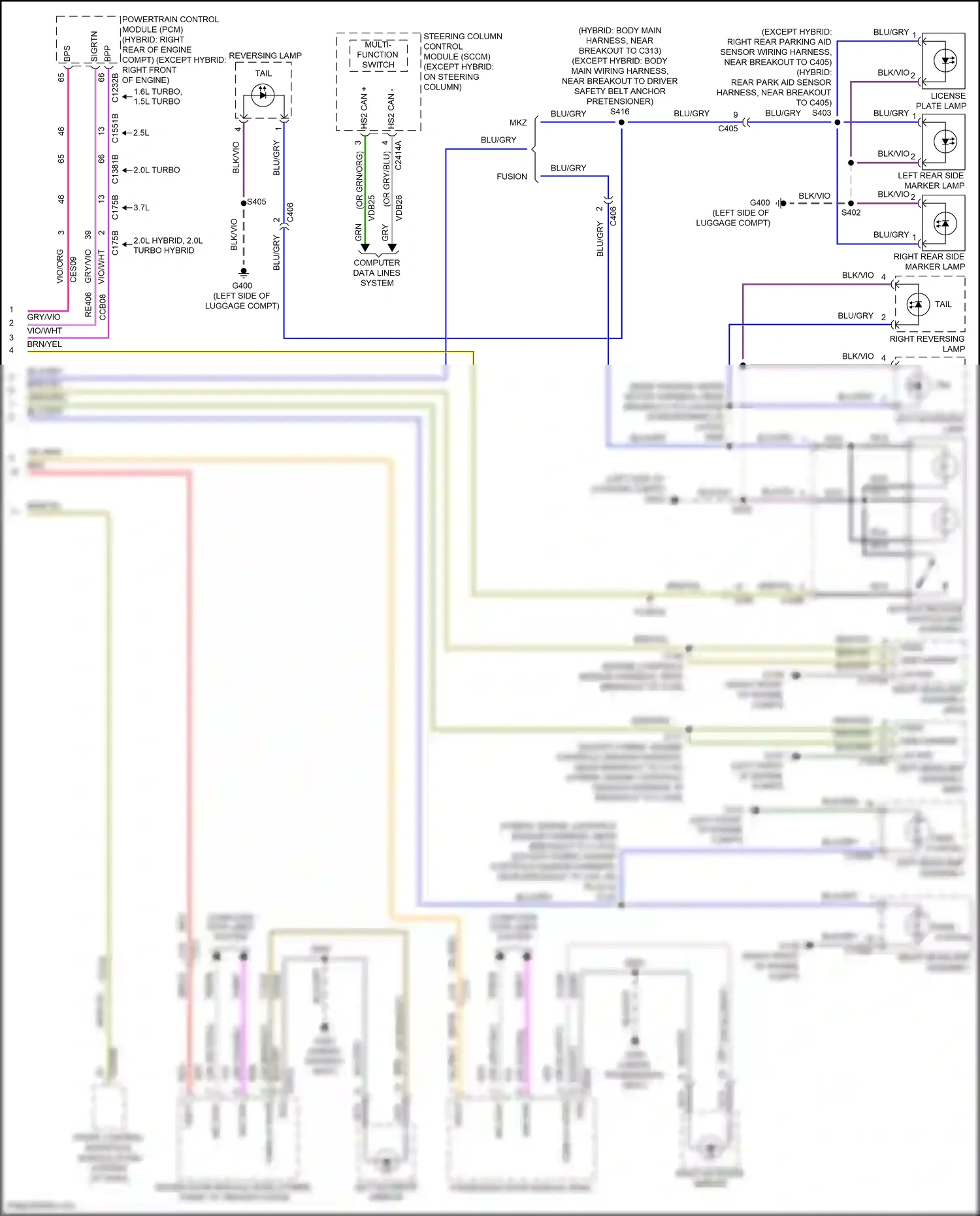 Lincoln MKZ II (2012-2016) nca wiring diagram  (86 of 113)