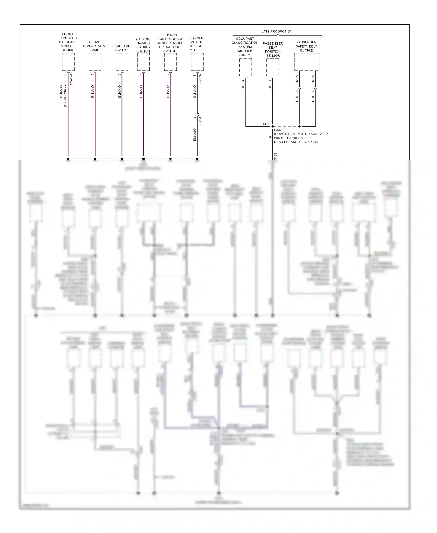 Lincoln MKZ II (2012-2016) occupant classification system module (ocsm) wiring diagram  (2 of 5)