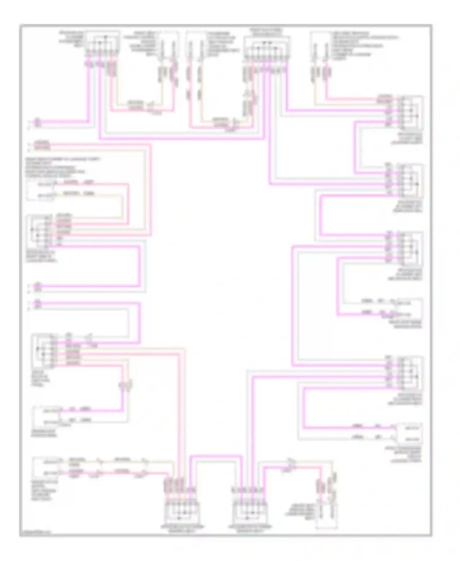 Wiring diagram second row seat) for Lincoln MKZ II (2012-2016) (1 of 2)