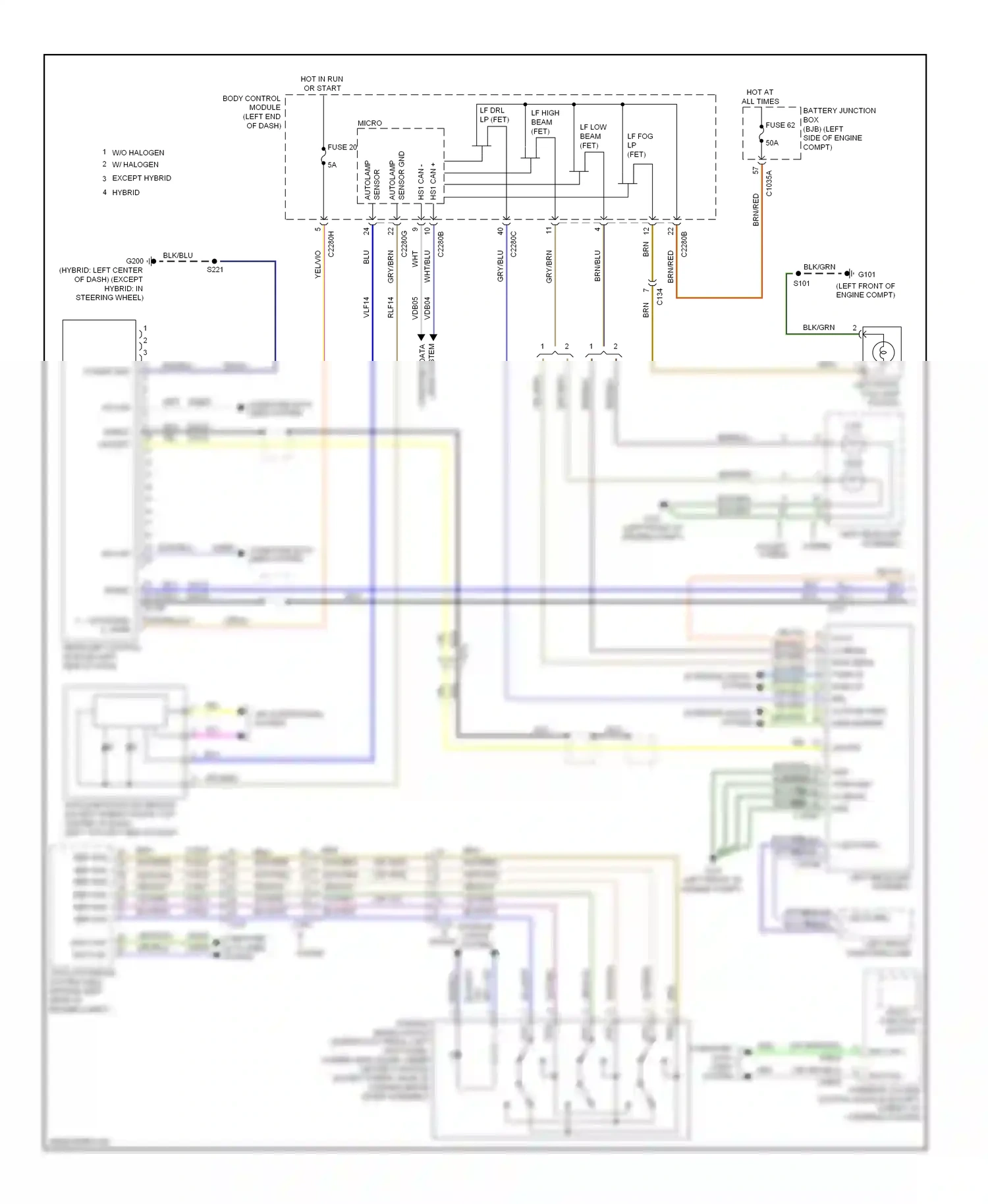 Lincoln MKZ II (2012-2016) sensor wiring diagram  (1 of 1)