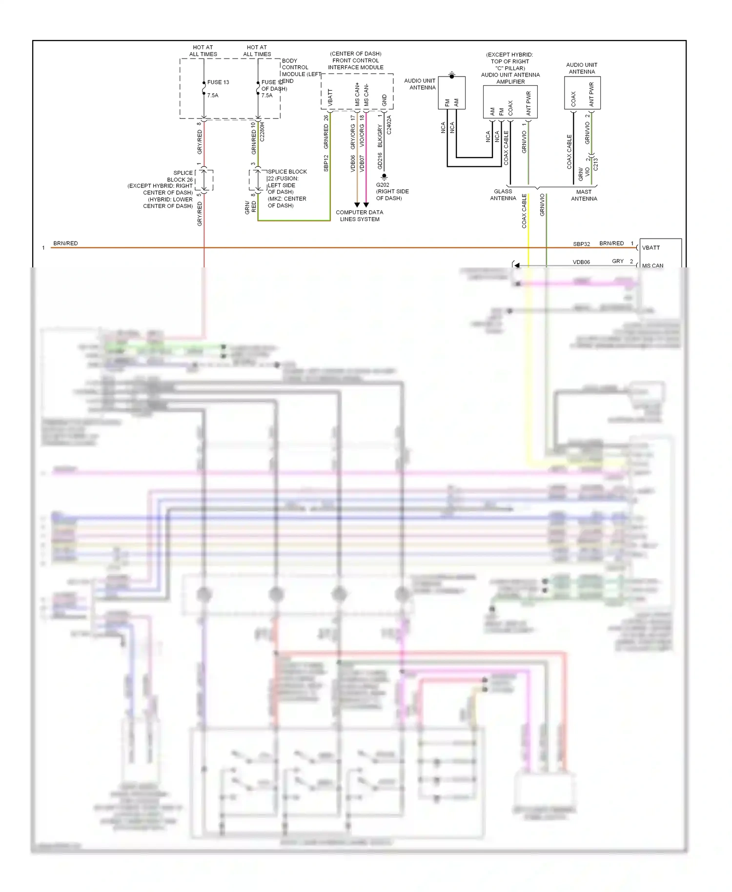 Lincoln MKZ II (2012-2016) vio wiring diagram  (77 of 163)