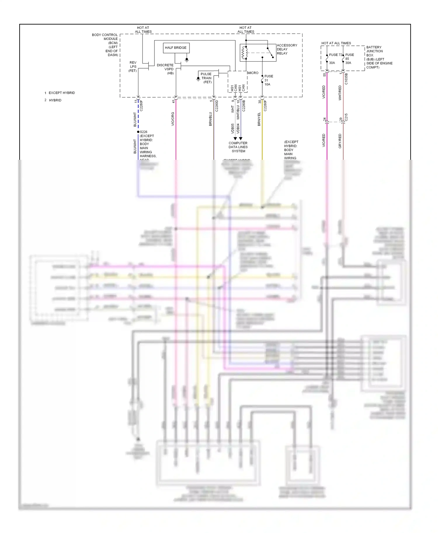 Lincoln MKZ II (2012-2016) vio/brn wiring diagram  (14 of 30)