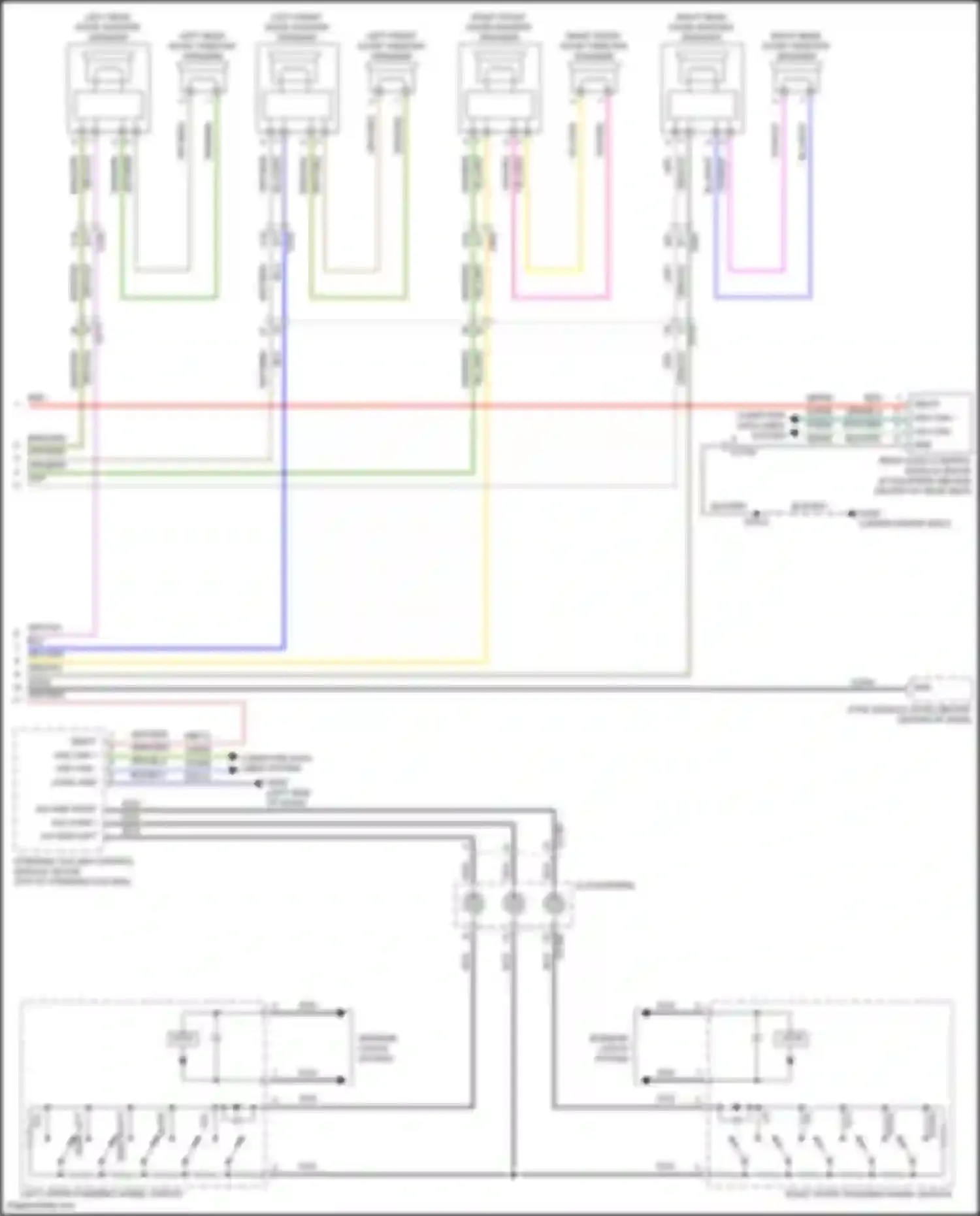 Car Wiring Diagrams for Nautilus Lincoln I (2018-2024): Radio circuit, 10 speakers (2 of 2)