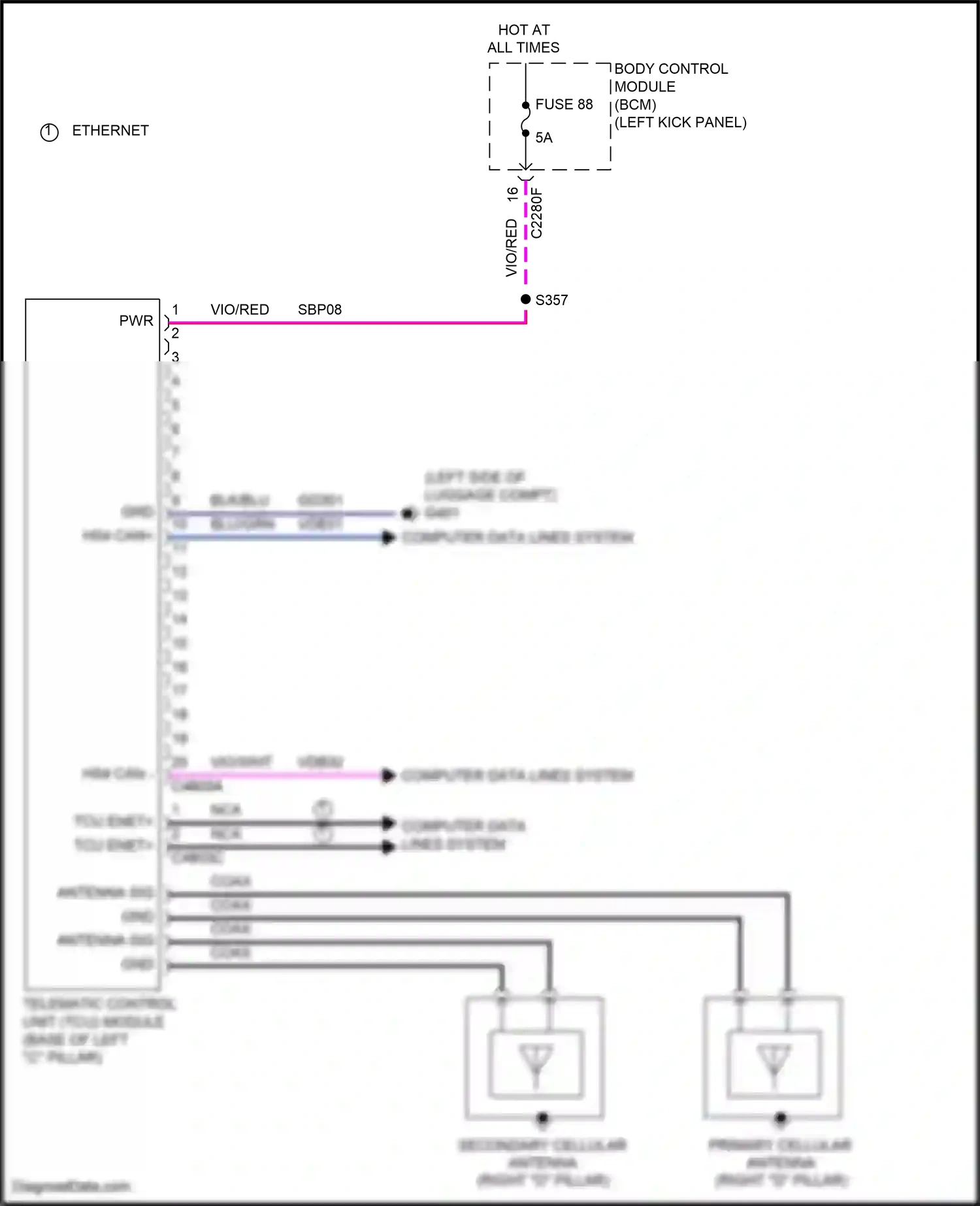 Lincoln Nautilus I (2018-2024) computer data lines system wiring diagram  (40 of 96)
