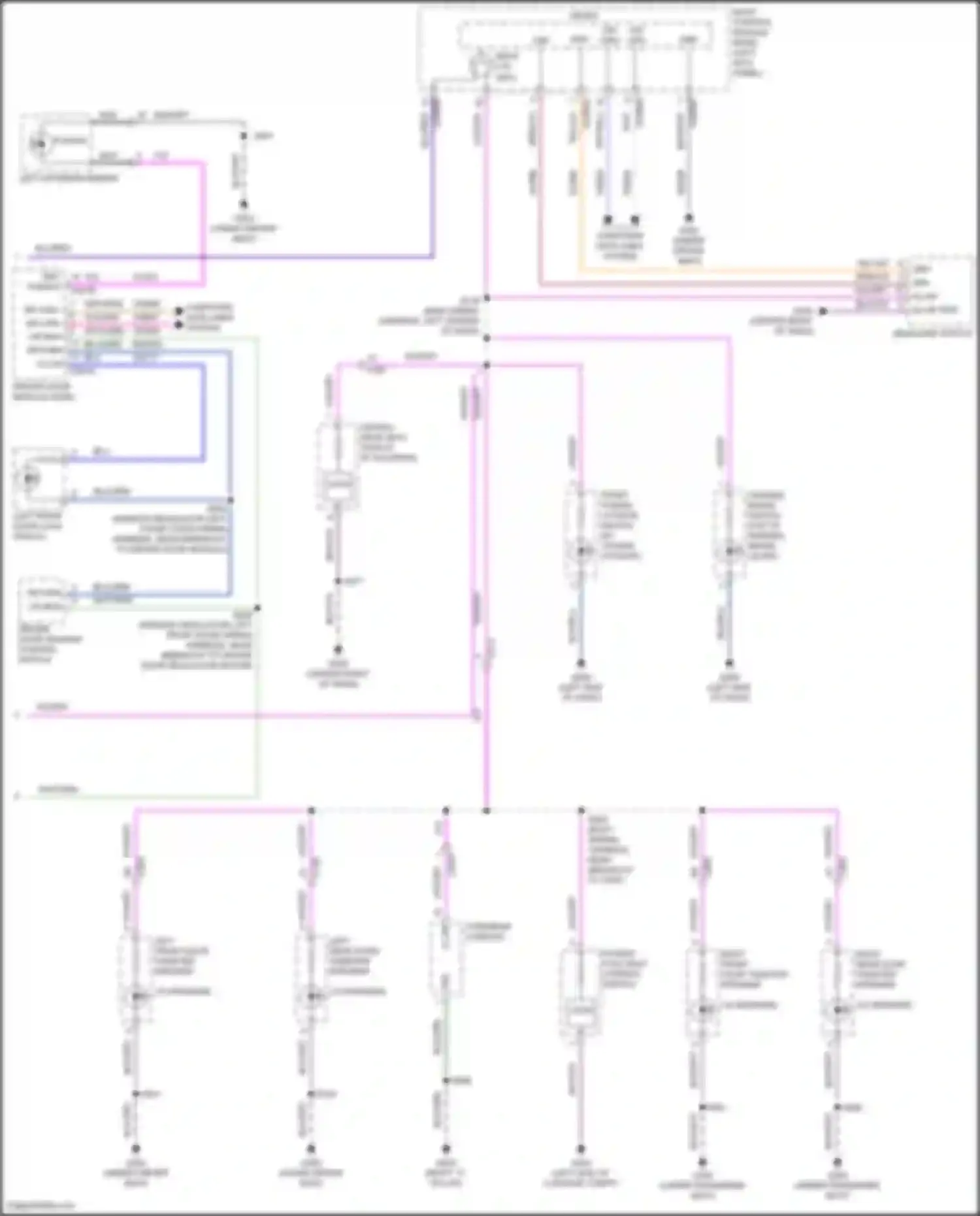 Wiring diagram driver door window control switch for Lincoln Nautilus I (2018-2024) (5 of 11)