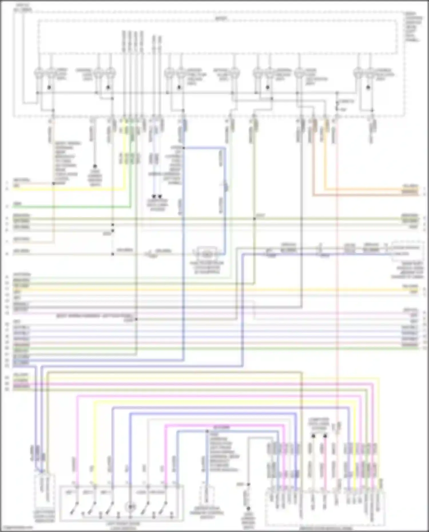 Wiring diagram driver door window control switch for Lincoln Nautilus I (2018-2024) (1 of 11)