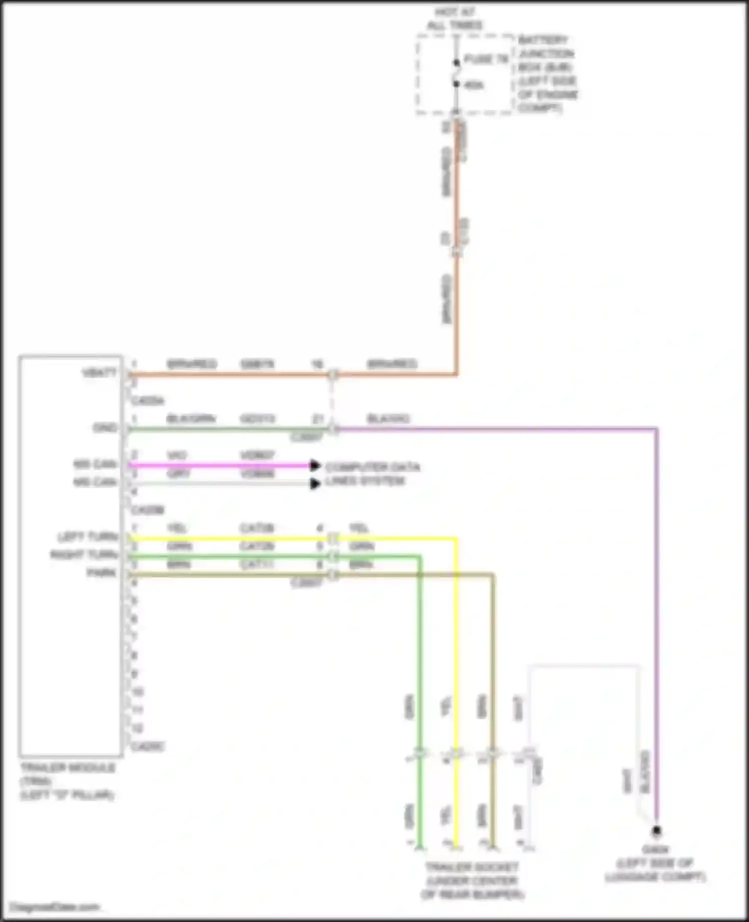 Wiring diagram fuse 78 for Lincoln Nautilus I (2018-2024) (2 of 2)