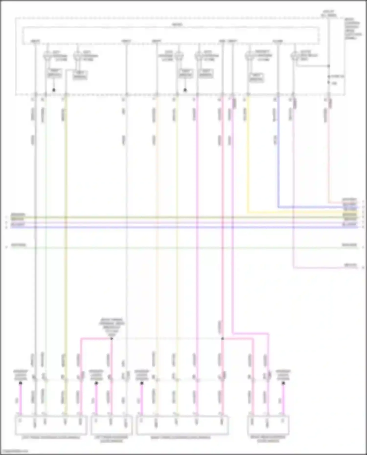 Wiring diagram left front exterior door handle for Lincoln Nautilus I (2018-2024) (2 of 5)