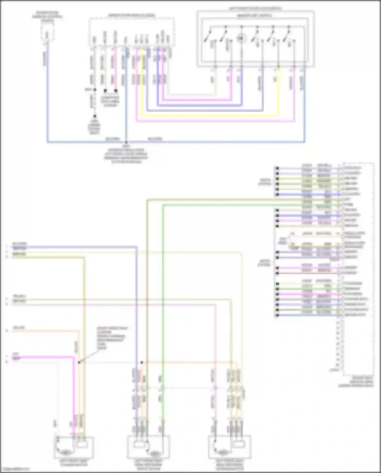 Wiring diagram left front seat head restraint in/out motor for Lincoln Nautilus I (2018-2024) (1 of 1)