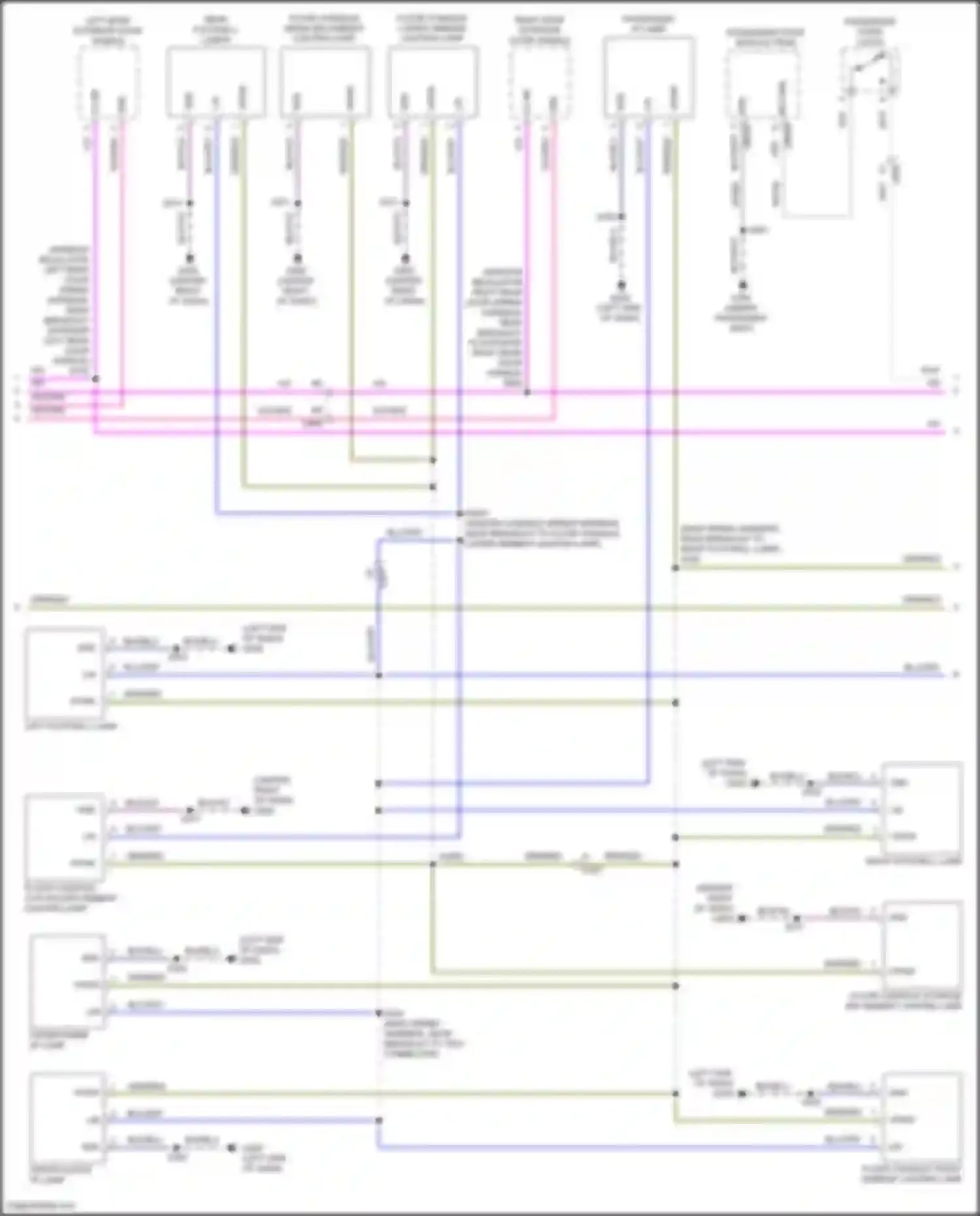 Wiring diagram rear footwell lamps for Lincoln Nautilus I (2018-2024) (1 of 2)