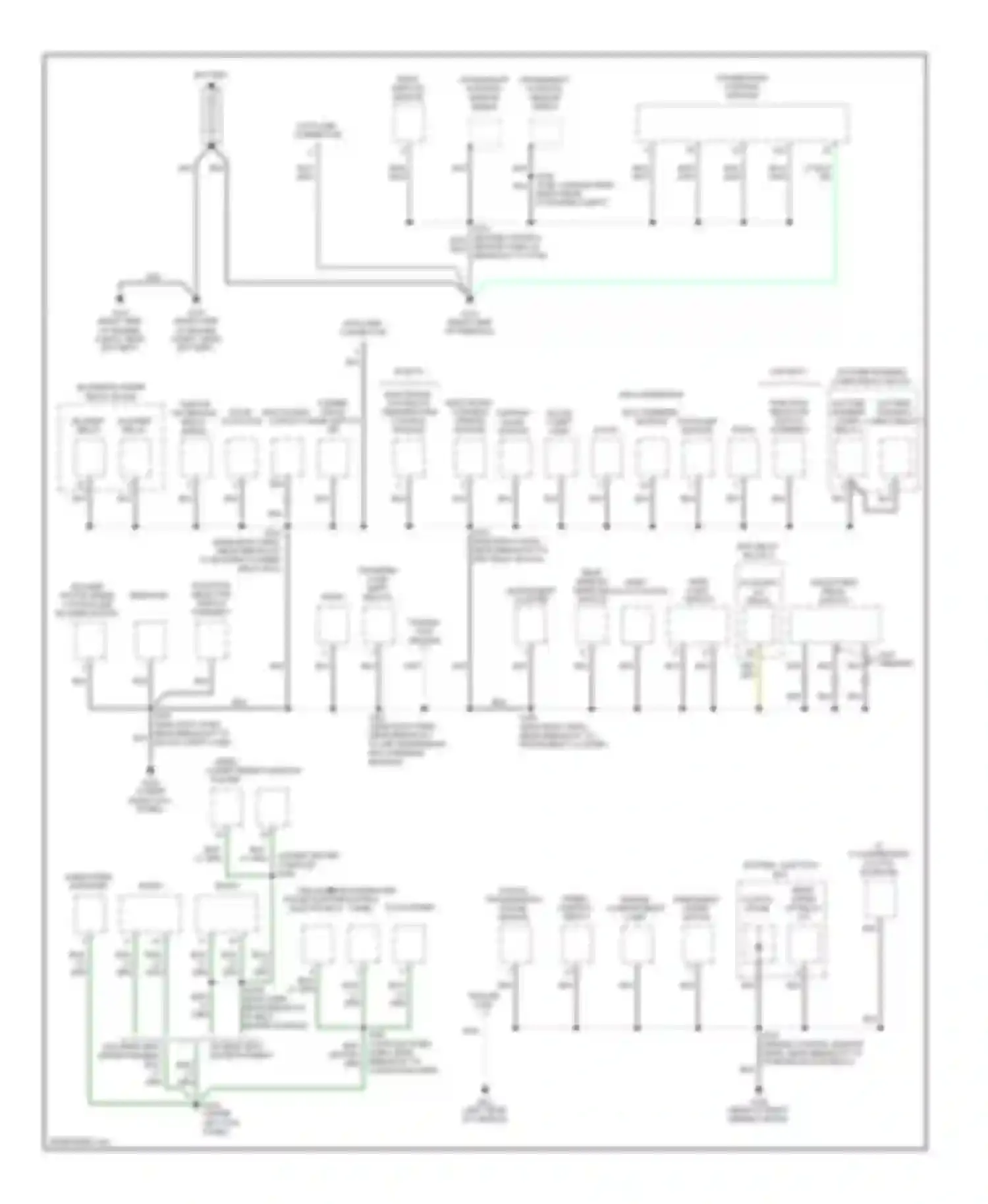 Navigator Lincoln I (1997-2003): Ground distribution circuit (1 of 4)