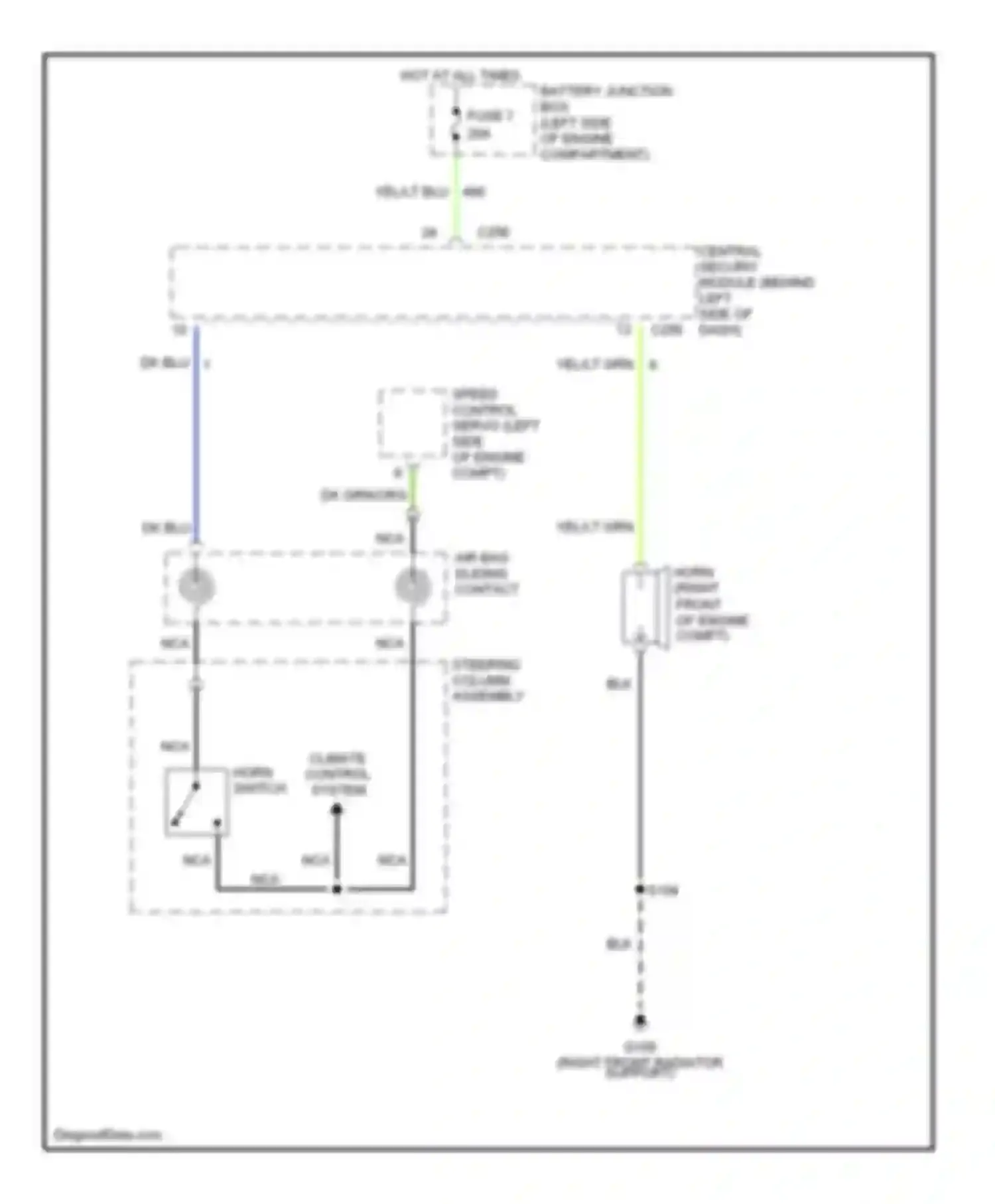 Navigator Lincoln I (1997-2003): Horn circuit