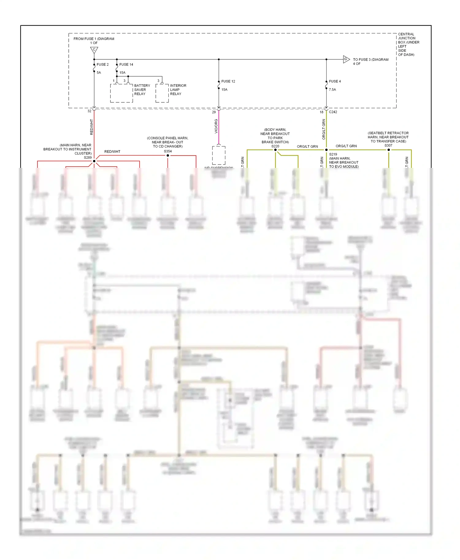 Lincoln Navigator I (1997-2003) electronic automatic temperature control module wiring diagram  (4 of 5)